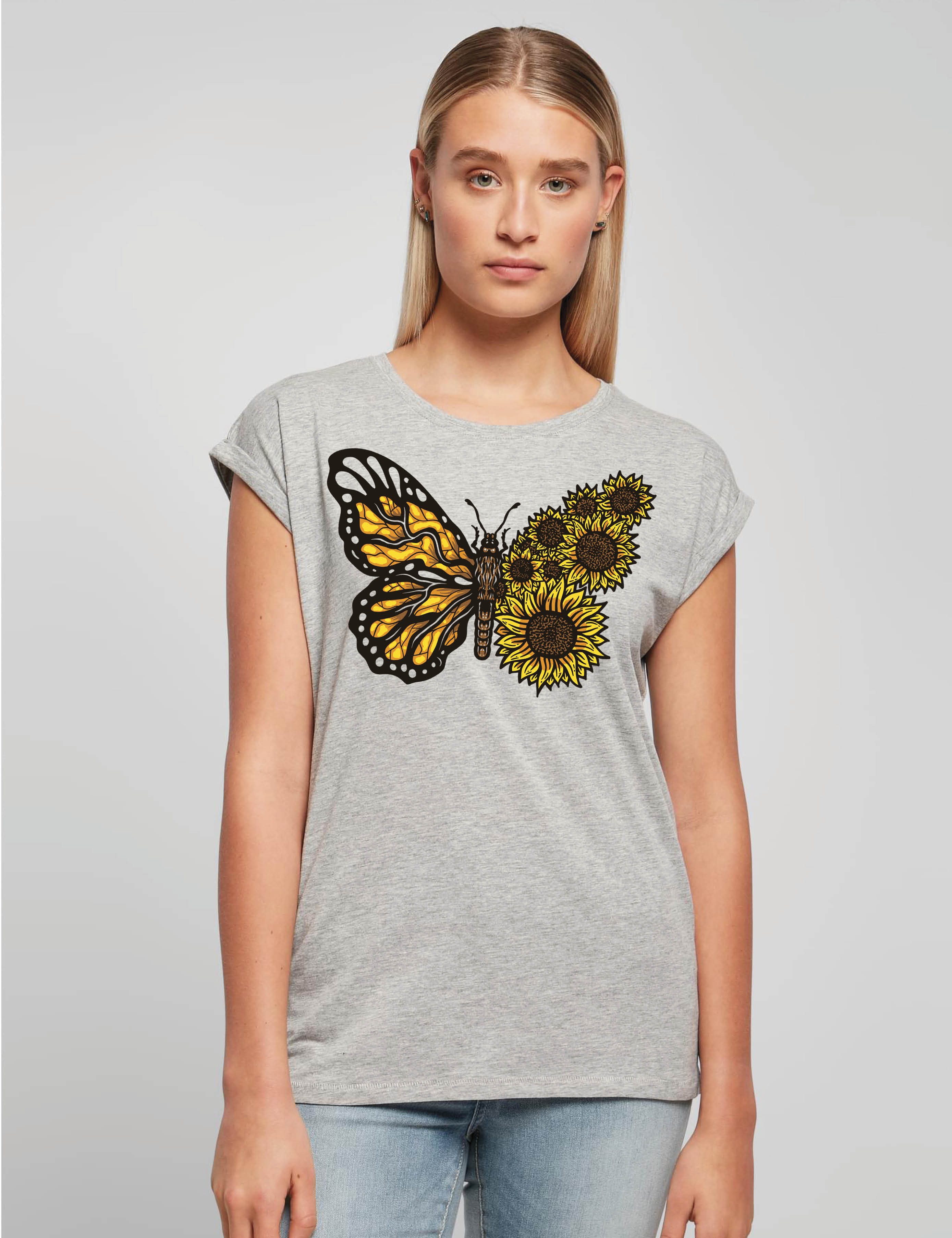 Youth Designz Print-Shirt "Sunflower Schmetterling" Damen günstig online kaufen