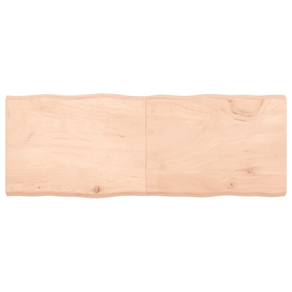 160x60x(2-6) furnicato (1 St) Tischplatte cm Baumkante Massivholz Unbehandelt