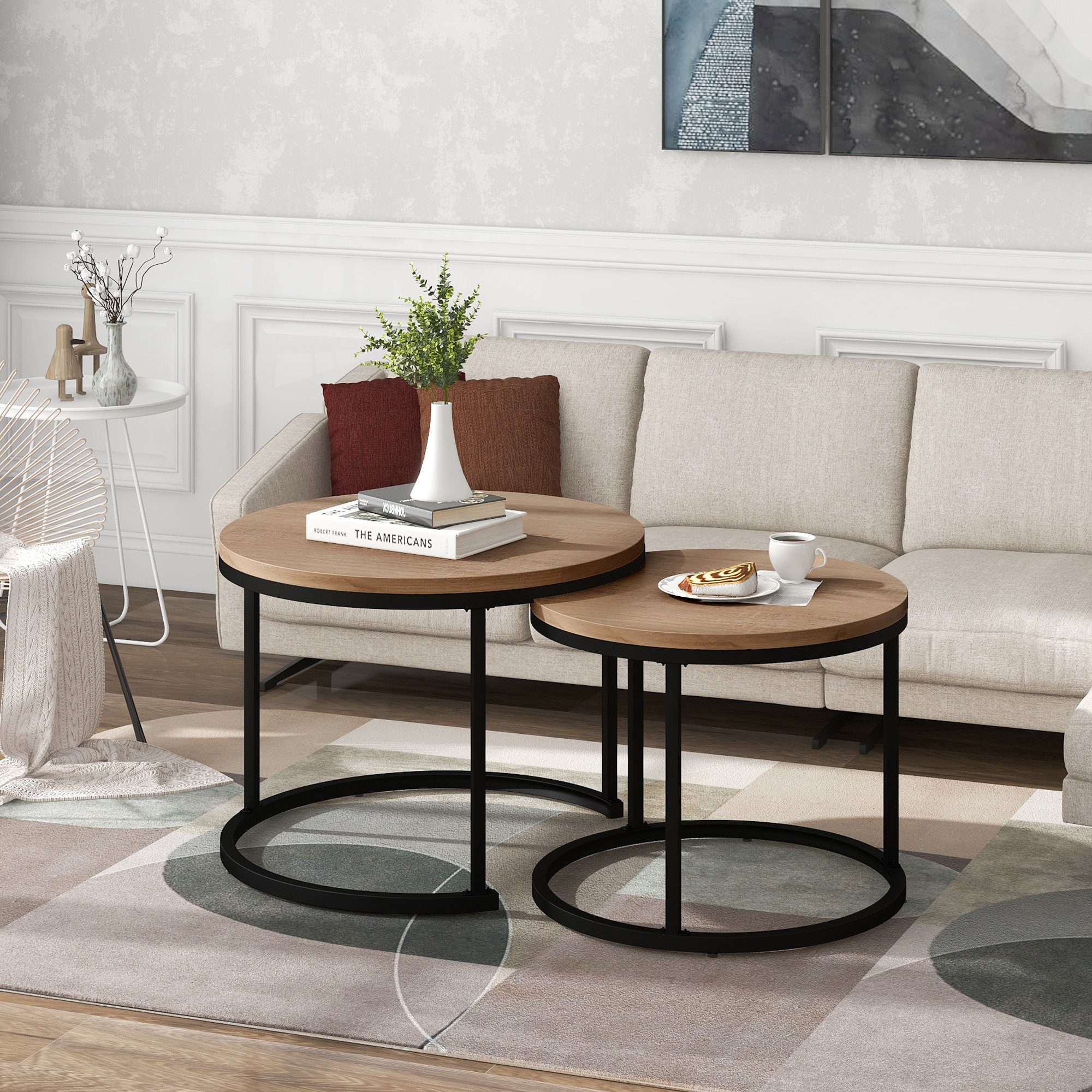 HAUSS SPOLE Couchtisch Runder Couchtisch 2er günstig online kaufen