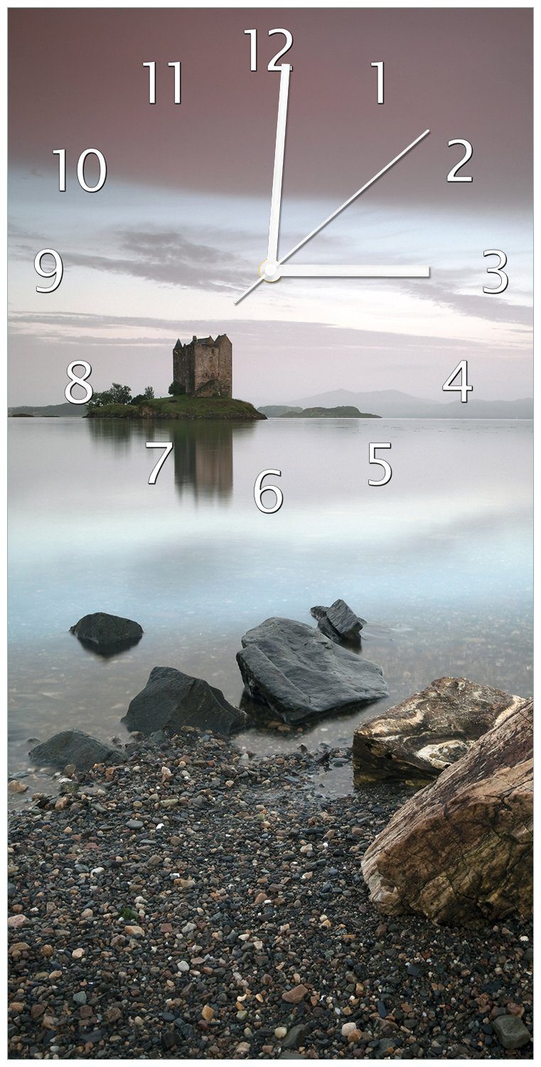 Schottland in Wanduhr Acryl) Wallario Schloss (Uhr aus