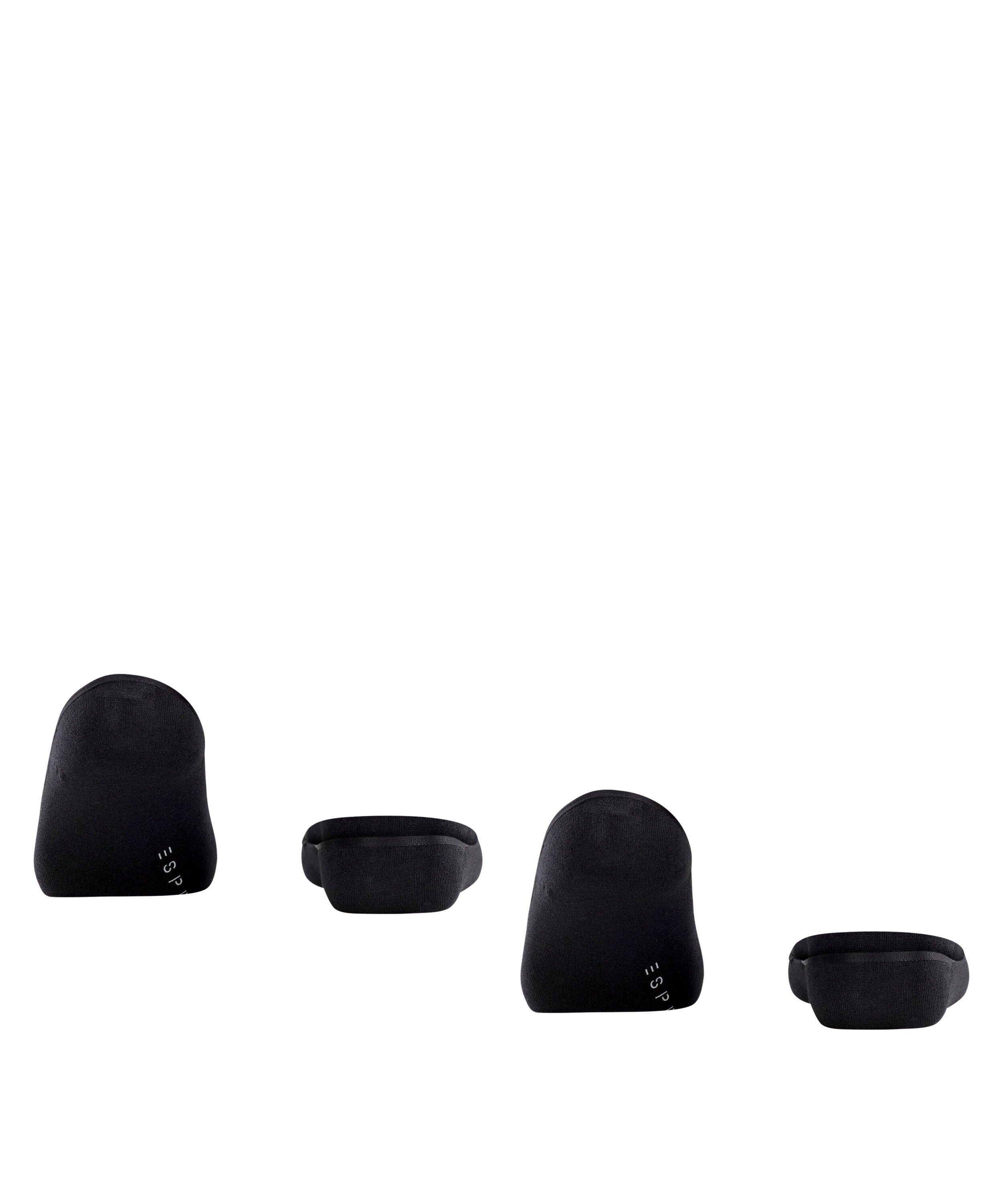 black Füßlinge 2-Pack sicheres (3000) Basic ein Esprit für Laufgefühl