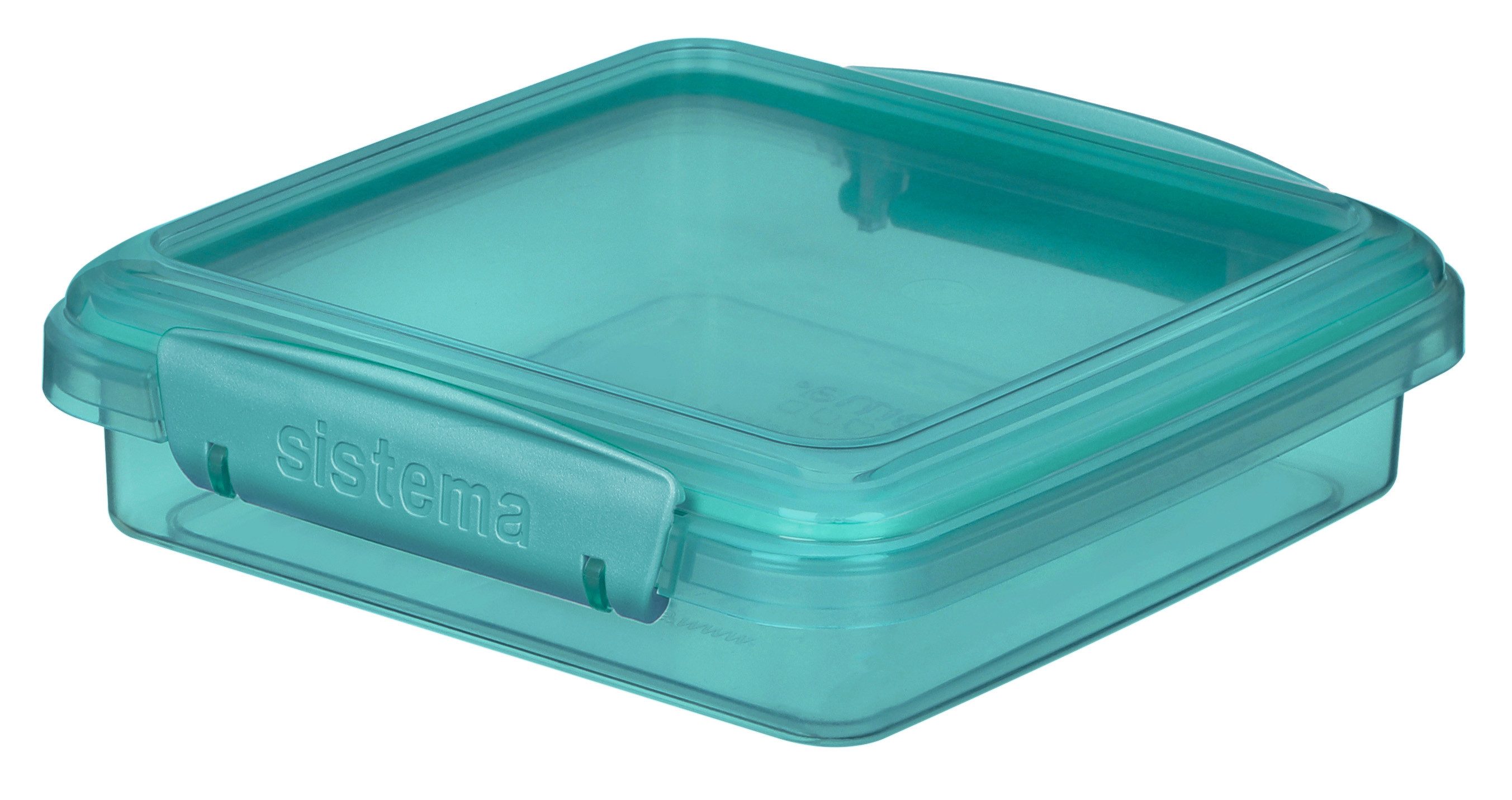 sistema Lunchbox Sistema 450ml Sandwich Box - recycled PP - Teal Stone