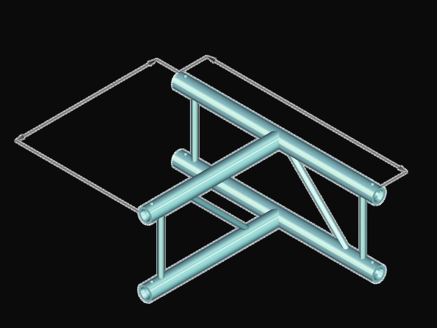 Thumbnail - Alutruss Rahmentraverse ALUTRUSS DECOLOCK DQ2-PAT36V 3-Weg T-Stück 90°
