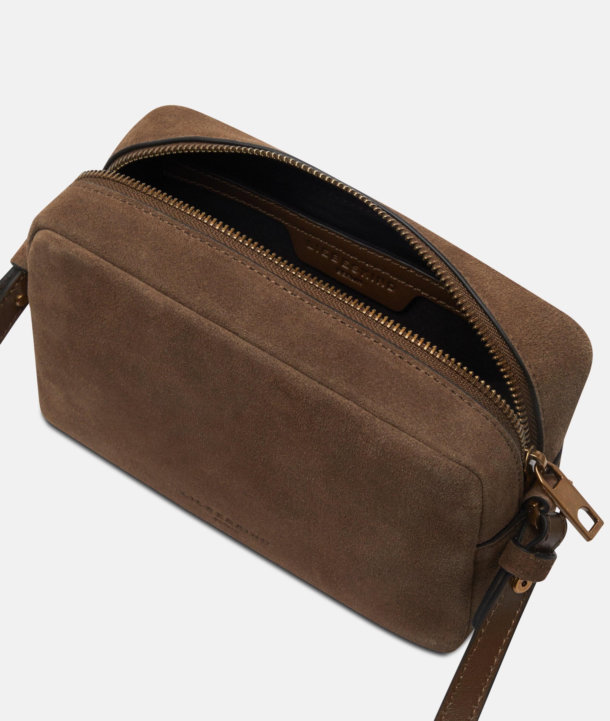 Liebeskind Berlin Umhängetasche Ella Camera-Bag S, Handliche Umhängetasche aus Veloursleder