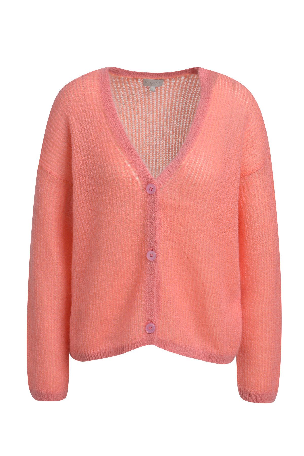 Milano Italy Strickjacke OVERSIZED V-NECK CAR