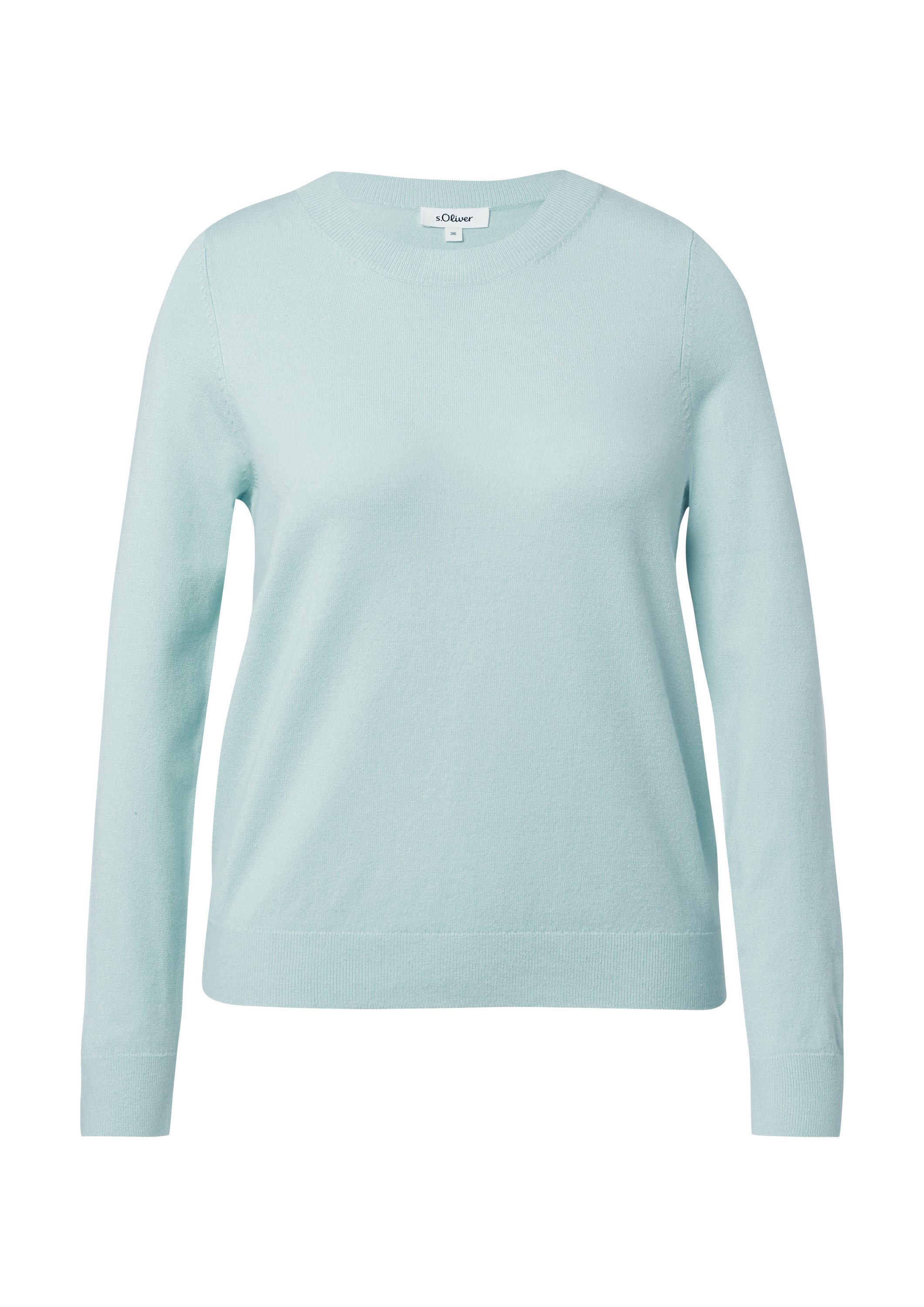 s.Oliver Longpullover Strickpullover Strickpullover aus Viskosemix günstig online kaufen