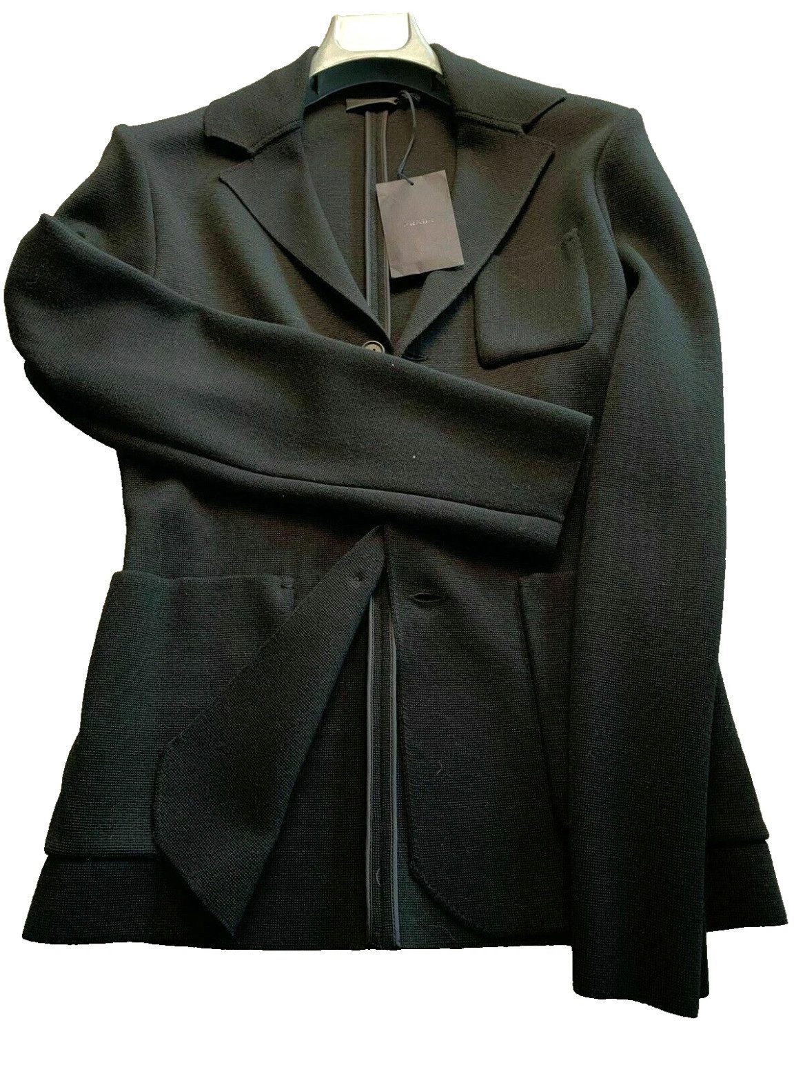 PRADA Sakko Strick-Blazer Jacke aus Schurwolle Italienische Fertigungskunst – handwerkliche Perfektion