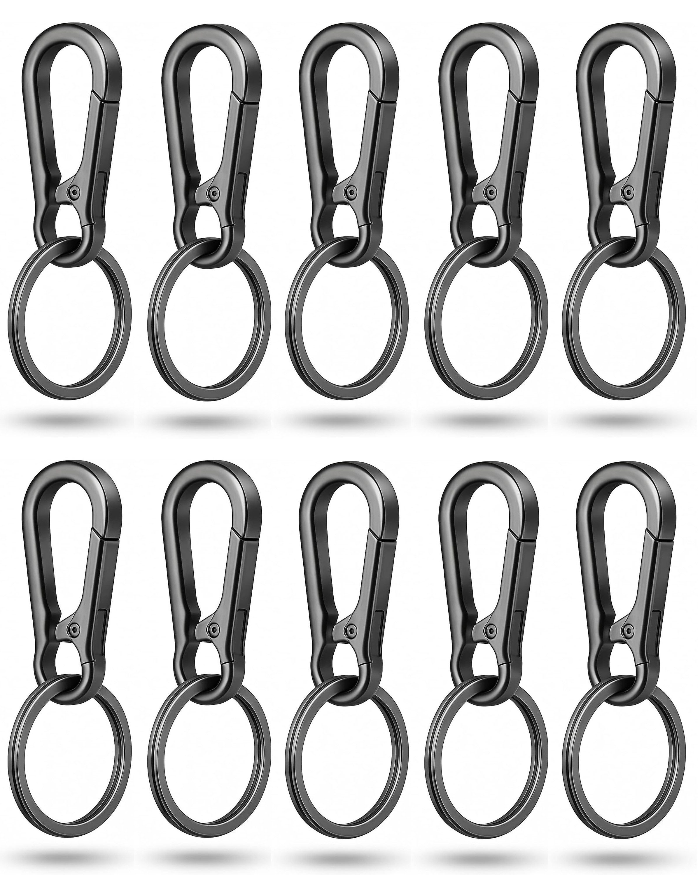 WEBBOMB Karabiner Schlüsselkarabiner robust 10 Schlüsselringe keychain Schlüsselanhänger