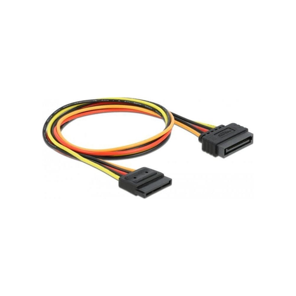 DeLOCK SATA 15 Pin Verlängerungskabel 0,5 Meter Zubehör Strom-Adapterkabel