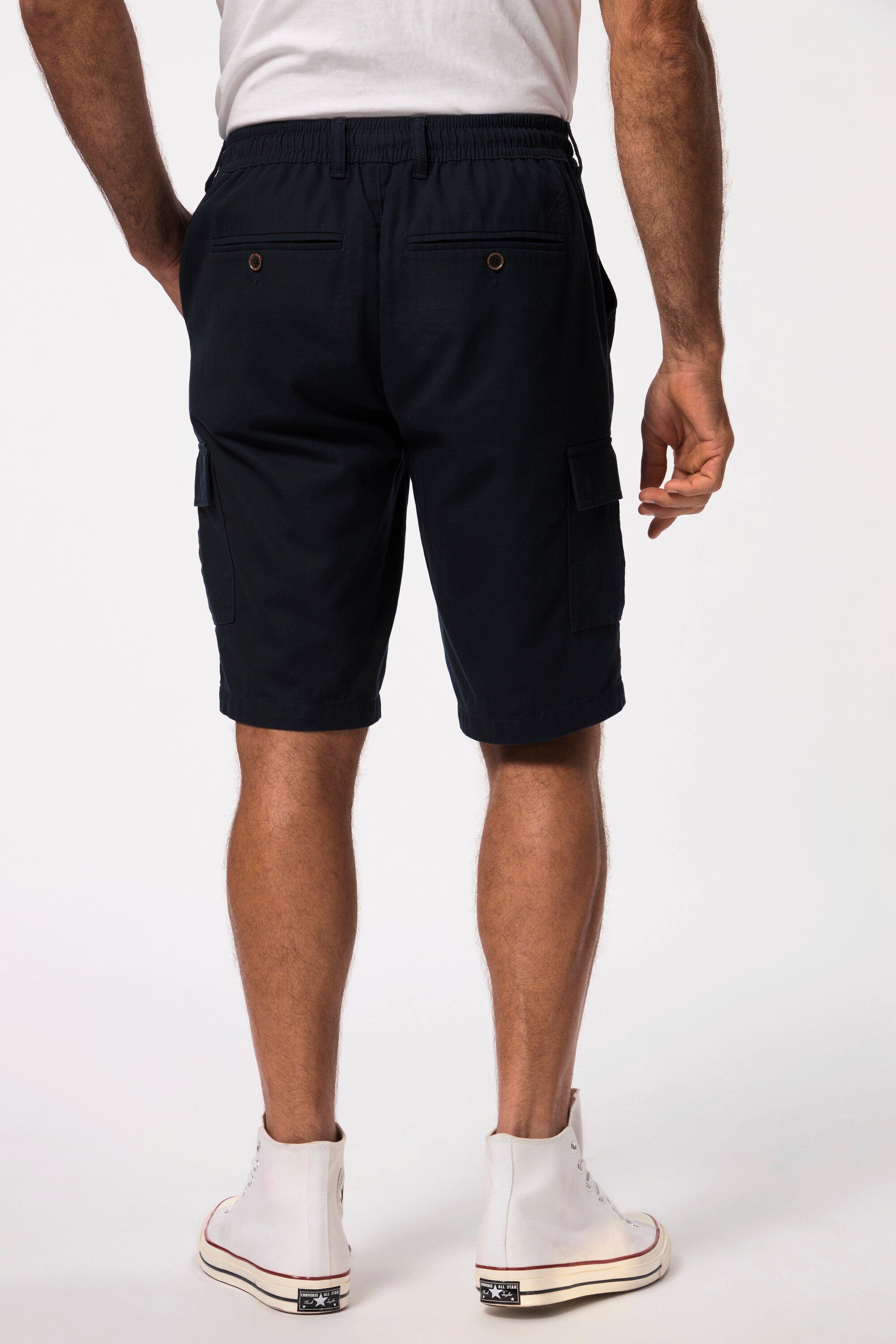 JP1880 Bermudas Bermuda Leinenoptik Cargotaschen Elastikbund