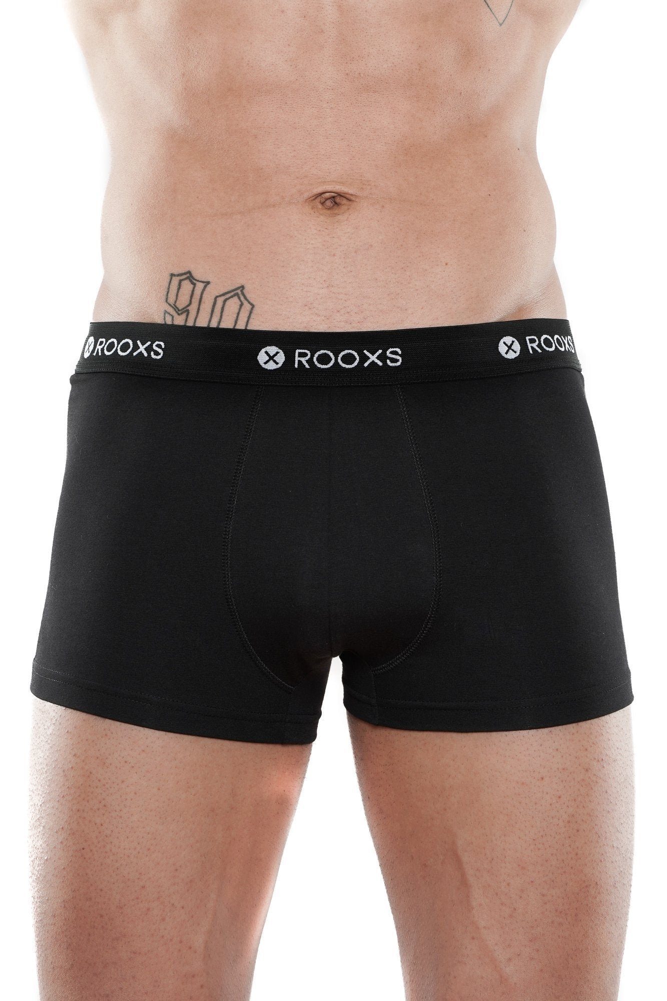 ROOXS Boxershorts Herren Unterhosen mit Kondomfach (3-St., Schwarz) Männer Unterhose mit Geheimfach