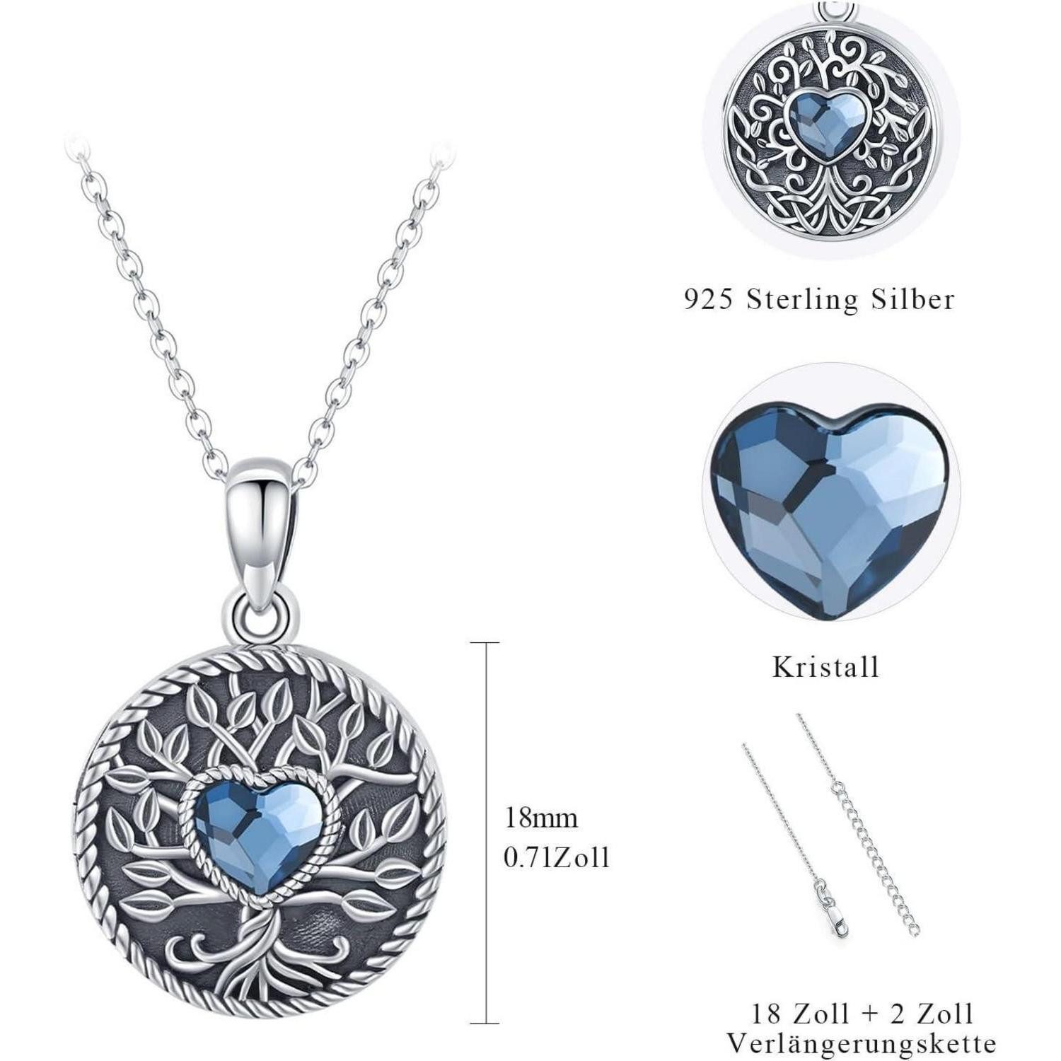 LuxusKollektion Kette und Anhänger Set Halskette 925 Sterlingsilber Damen L günstig online kaufen