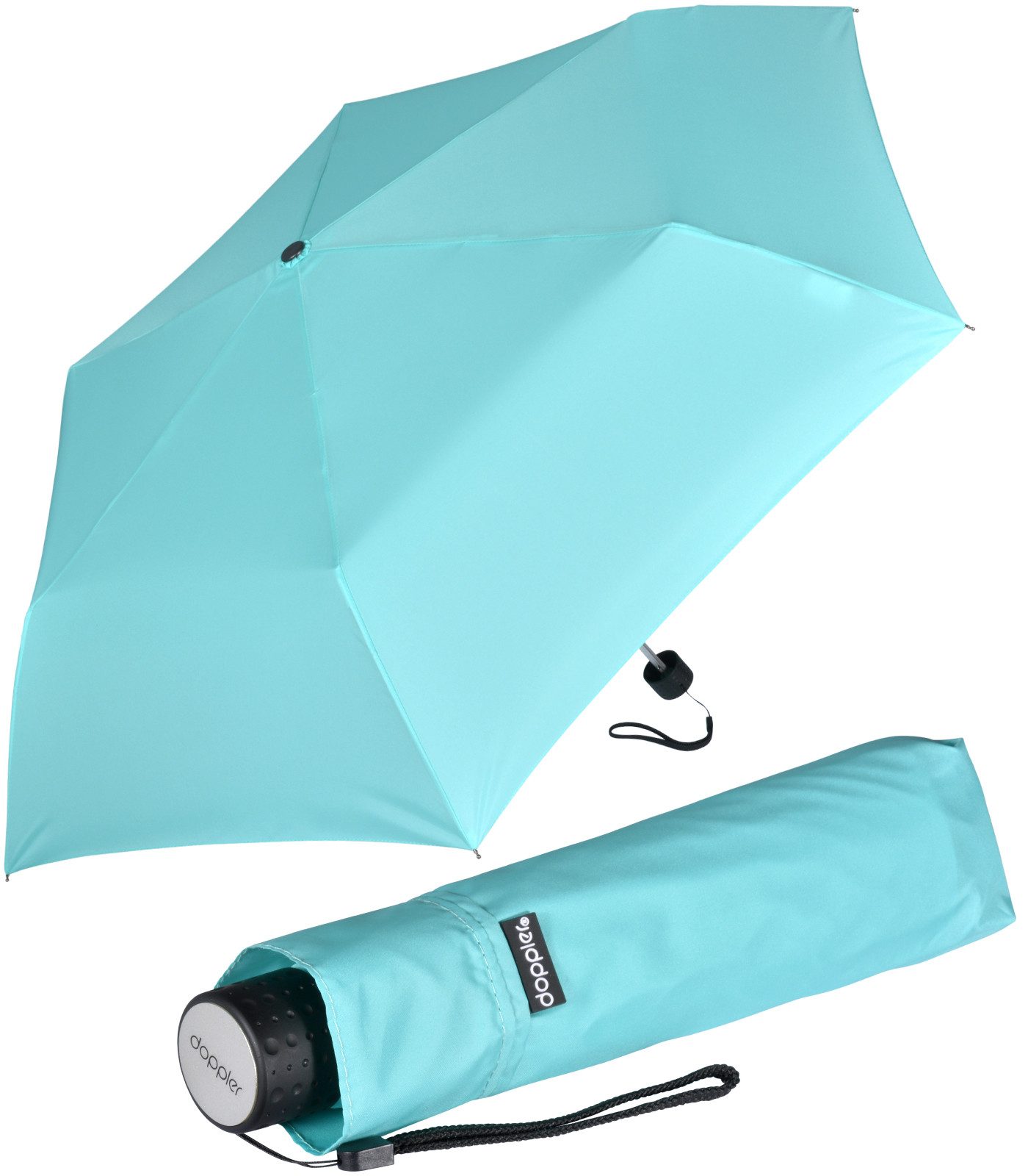 doppler® Taschenregenschirm Super-Mini Havanna für Damen, mit UV-Schutz, besonders leicht und klein, trotzdem stabil