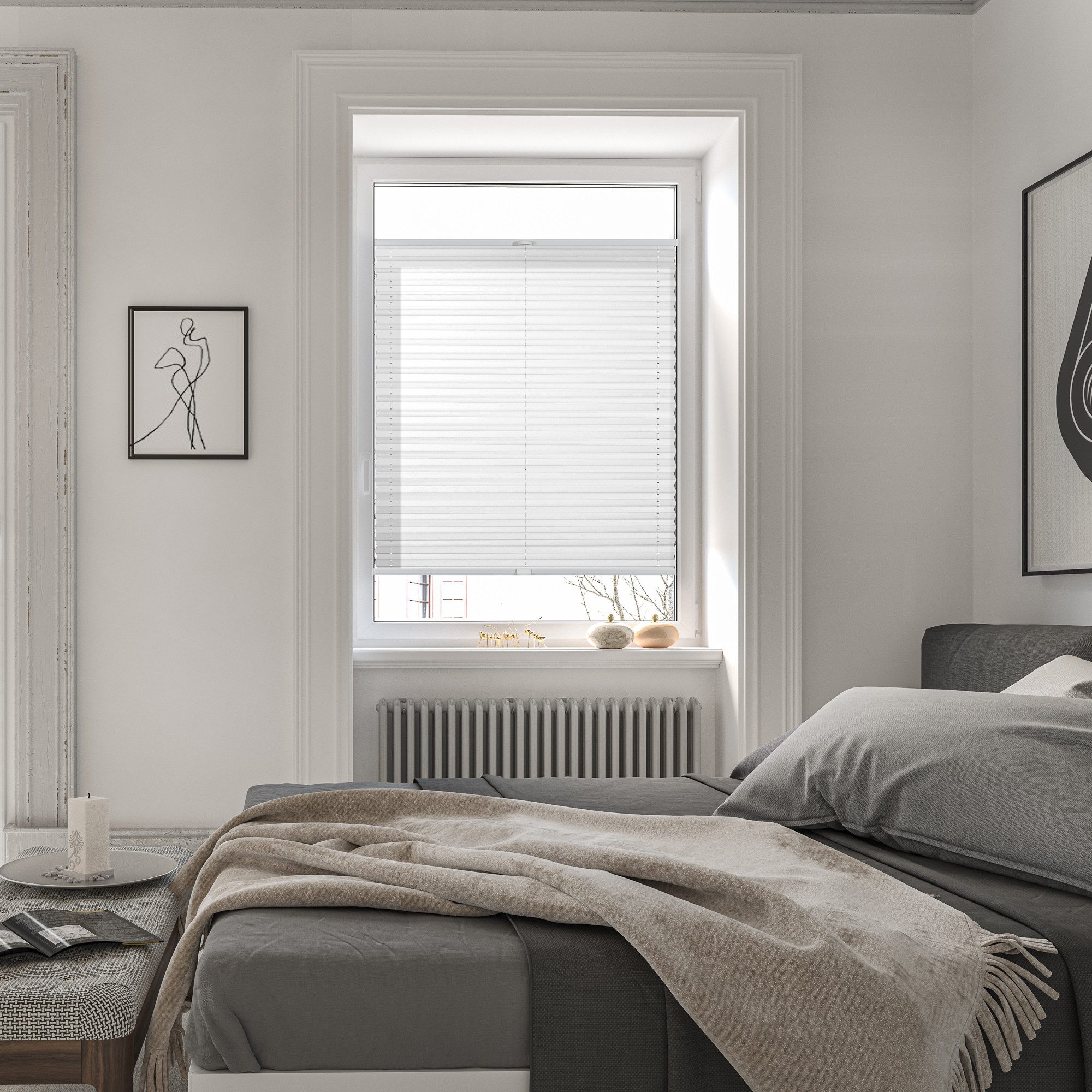 Roomy Plissee Plissee, blickdicht, verspannt, Klebbar günstig online kaufen