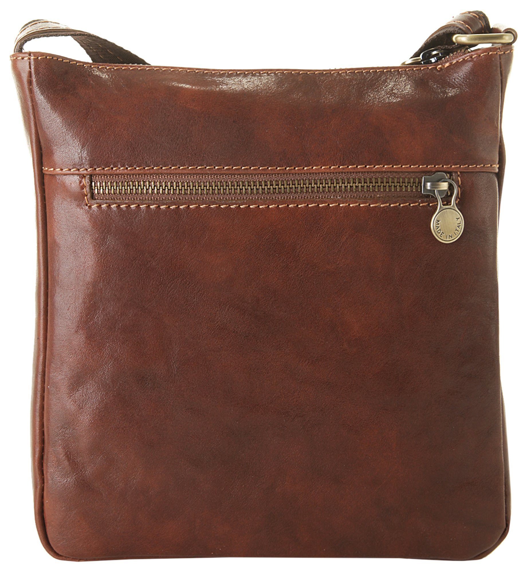 Piké Umhängetasche, echt Leder, Made in Italy