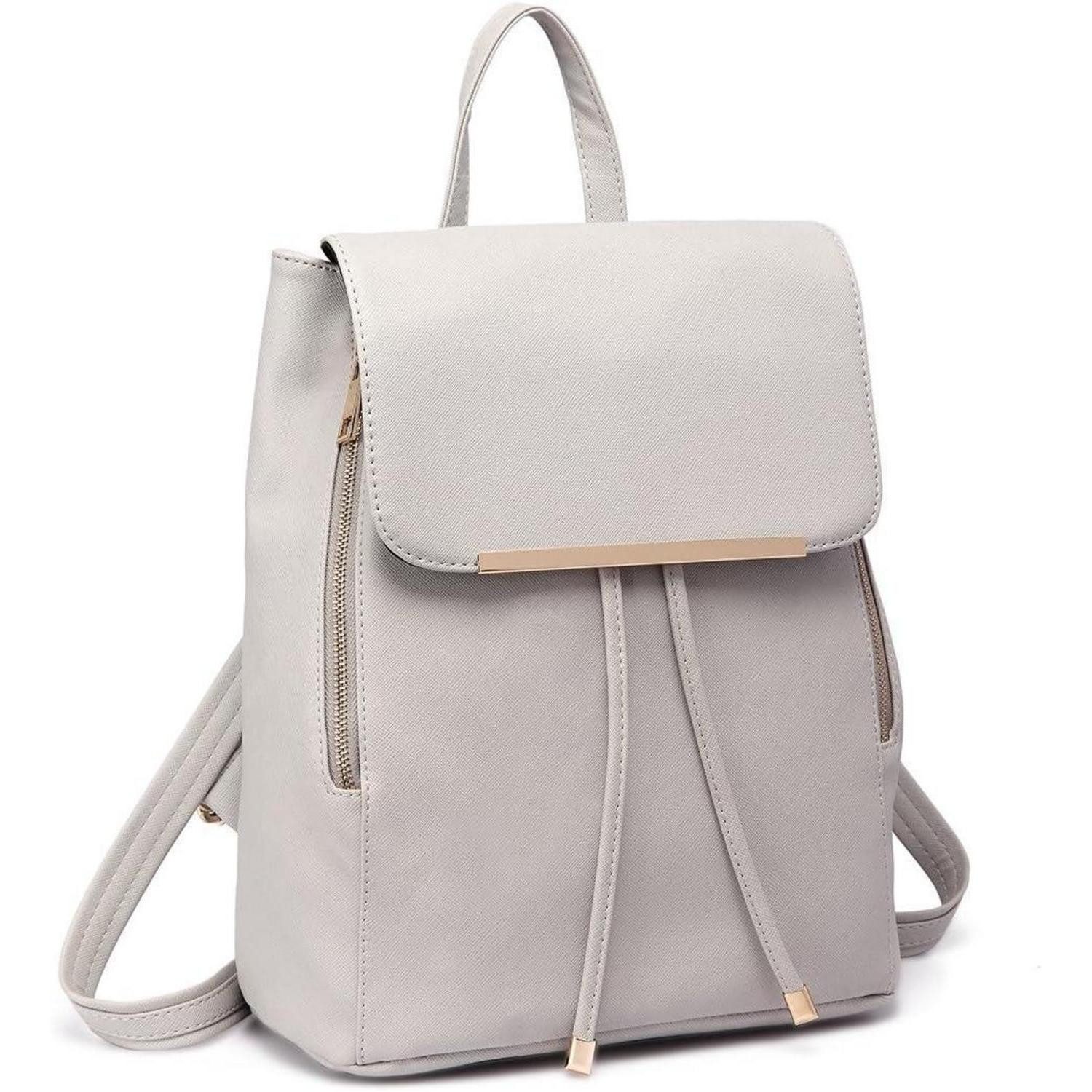 Cityrucksack Damen Rucksack Klein Wasserdicht Modern PU Leder Rücken Tascheinpunkt