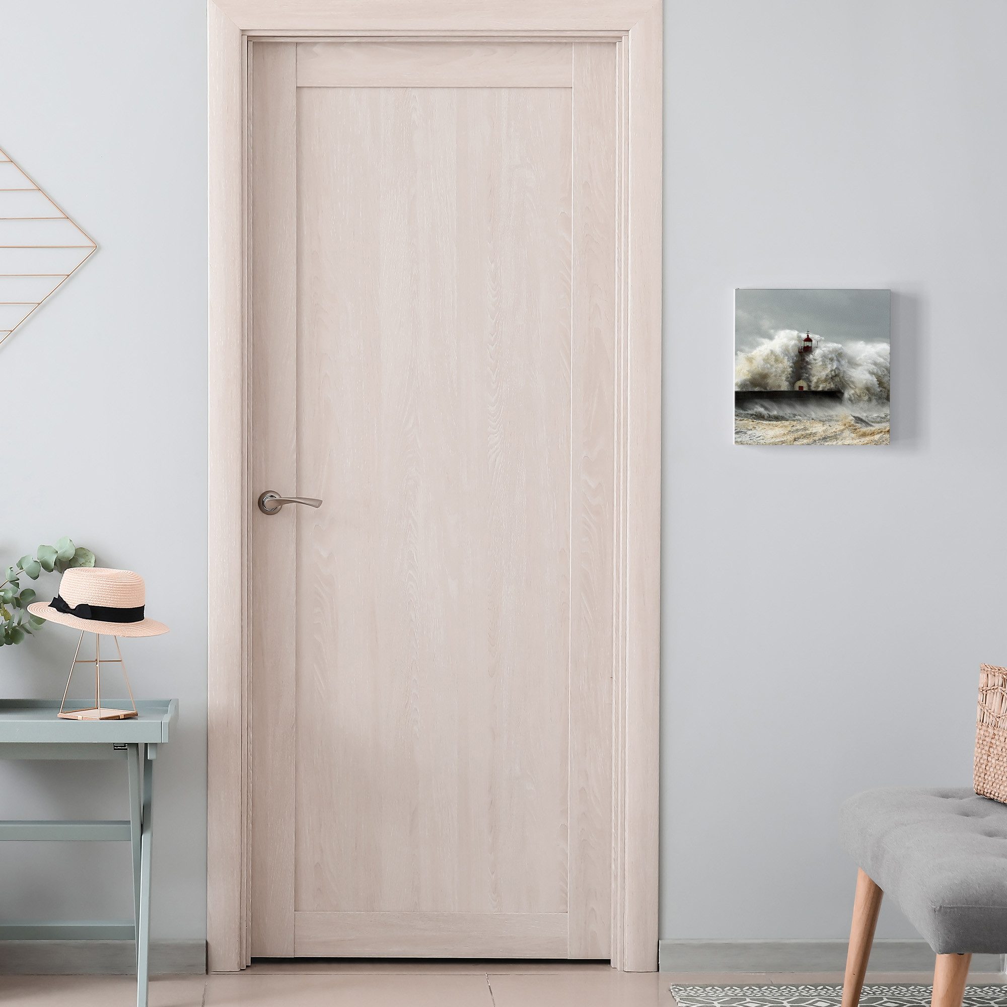 DEQORI Schlüsselkasten 'Leuchtturm bei Sturmflut', Schlüsselbox modern Schlüsselschrank magnetisch Schlüssel Kasten Box