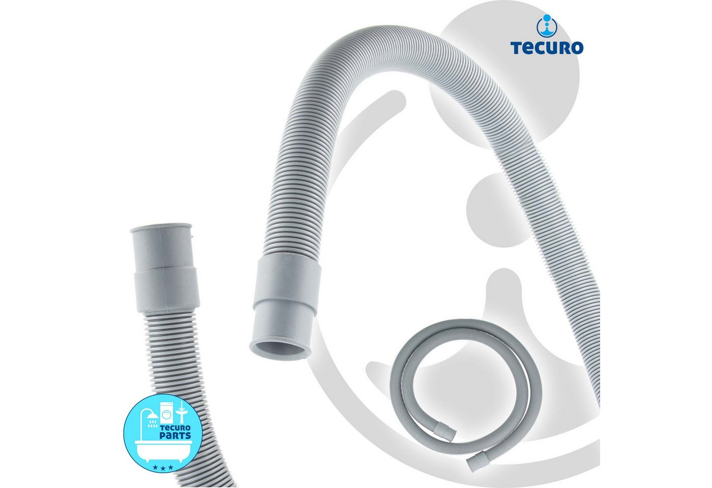Thumbnail - tecuro Schlauch Spiral Ablaufschlauch Ø 19/21 mm Waschmaschine Geschirrspüler