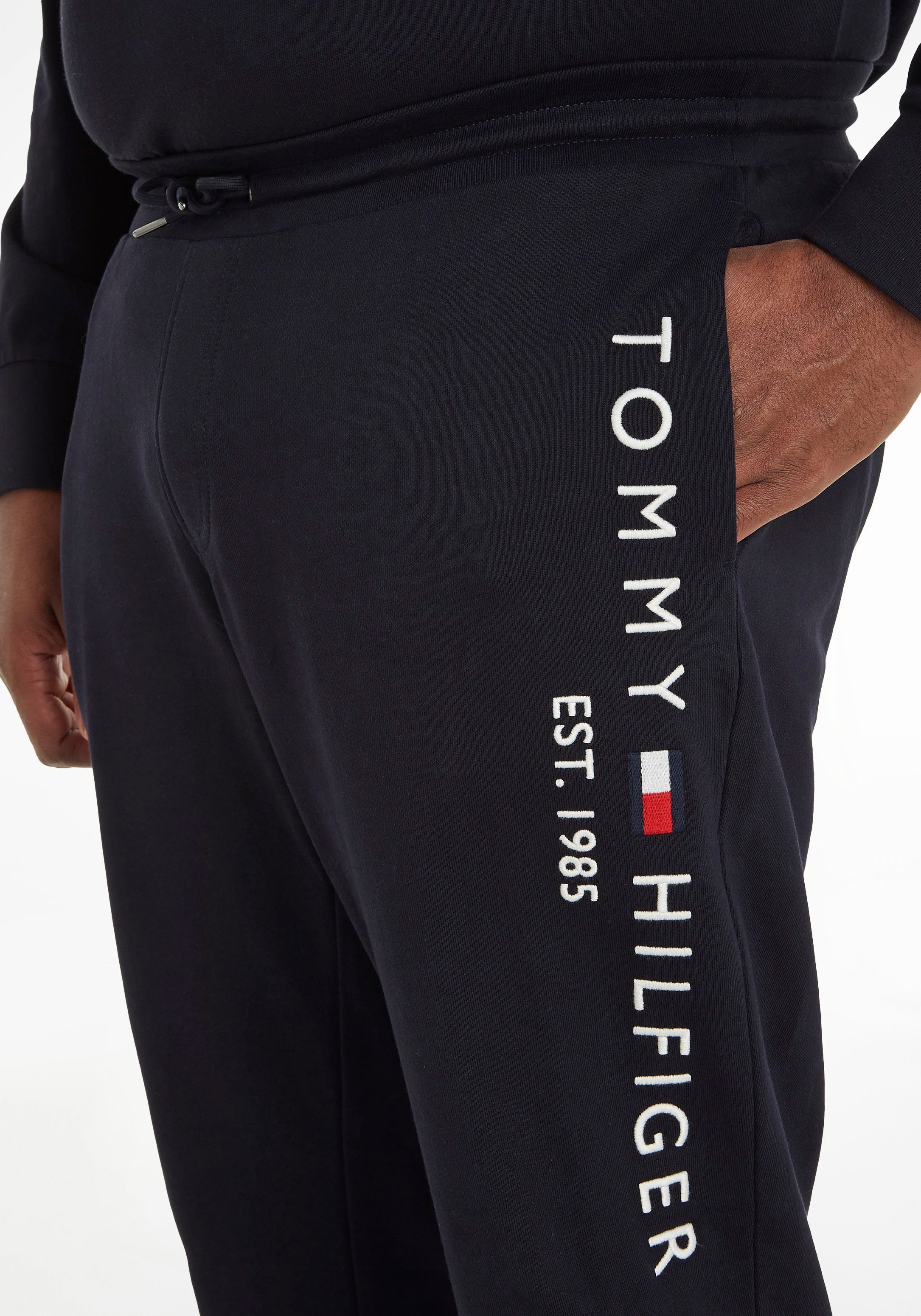 Hilfiger Big Kordelzug mit Jogginghose Tommy Tall Ösen am Hilfiger Tommy & dunkelblau