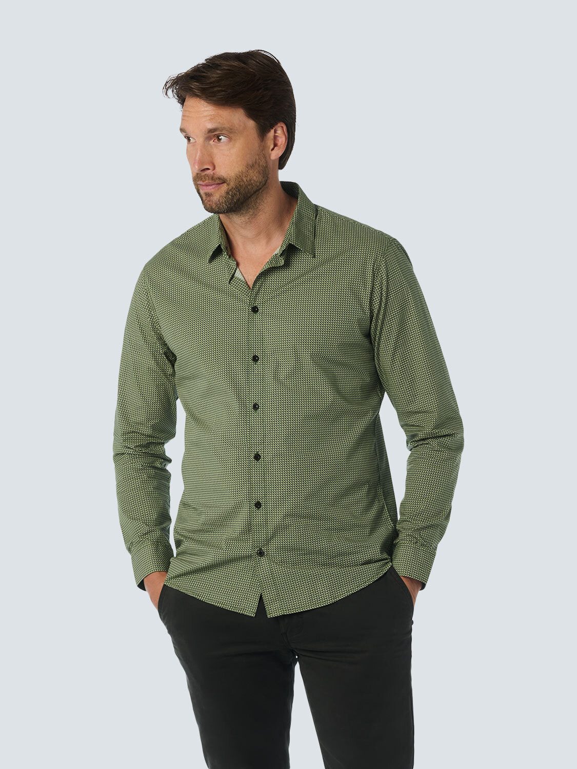 Langarmhemd No Excess Stretch All-Over Print Shirt