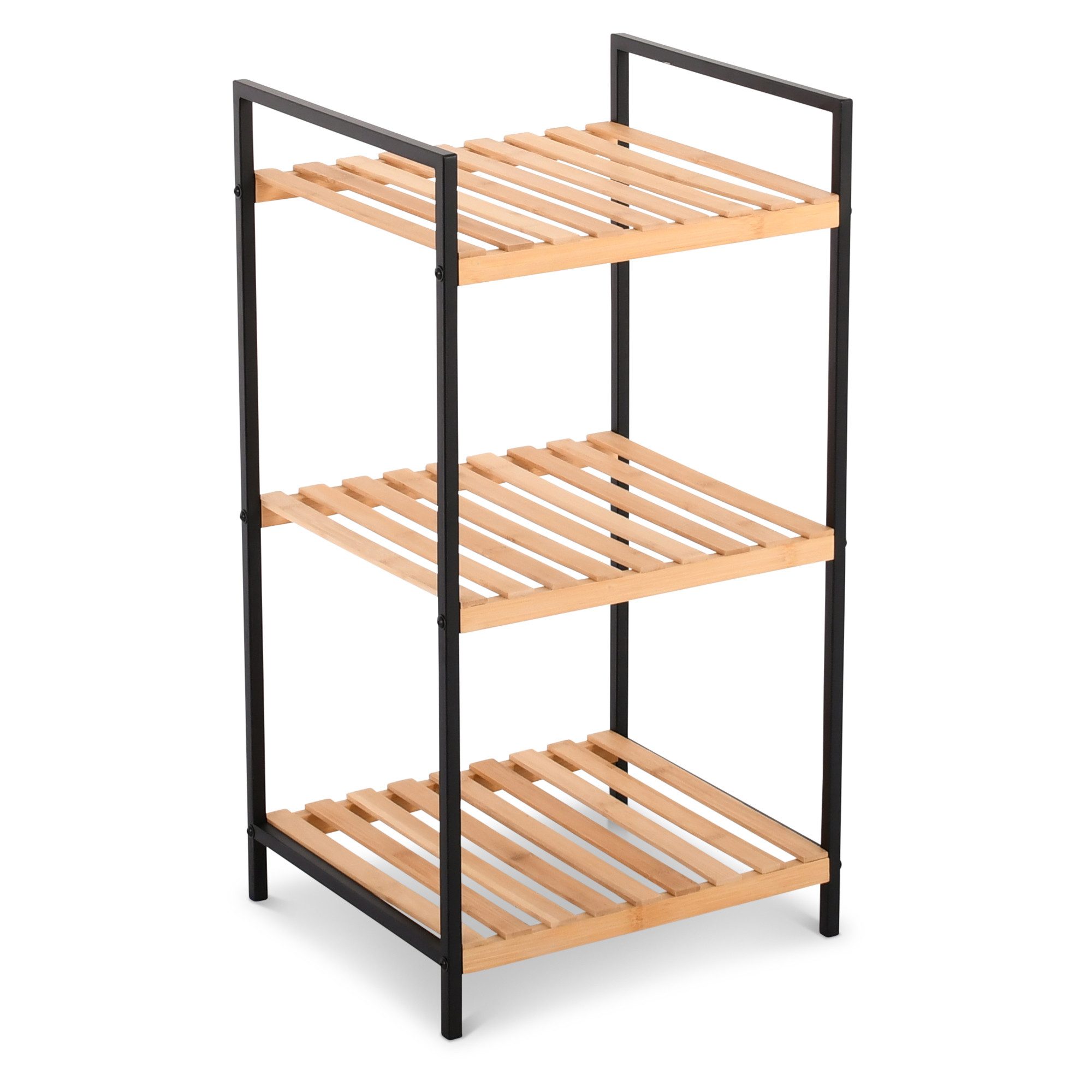 Raburg Standregal Küchenregal, Bambus, Kava, 3 Böden, für Flur, Schlafzimmer oder Bad, modernes Design
