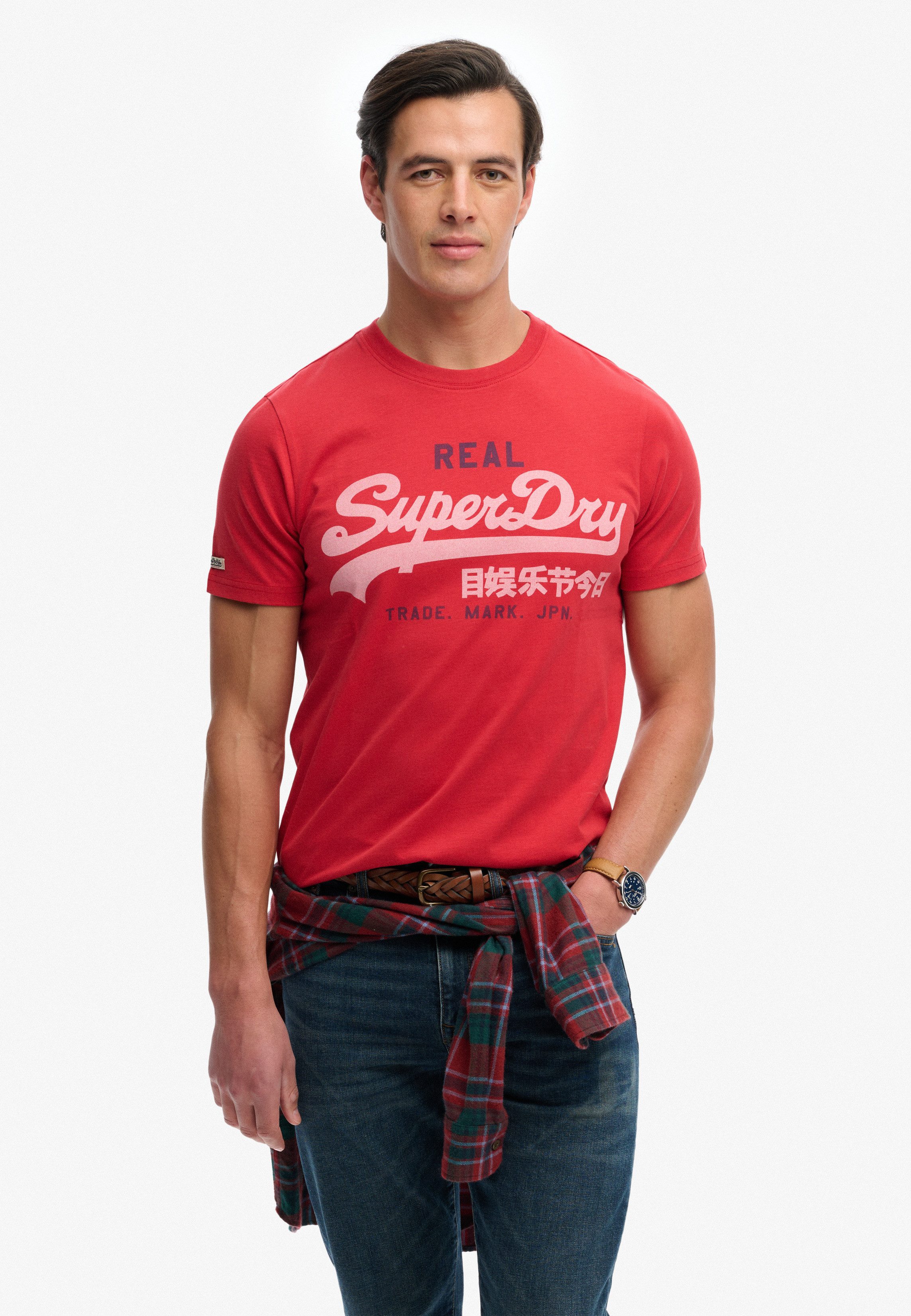 Superdry Rundhalsshirt VL CLASSIC TEE mit klassischem Vintage-Logo Print