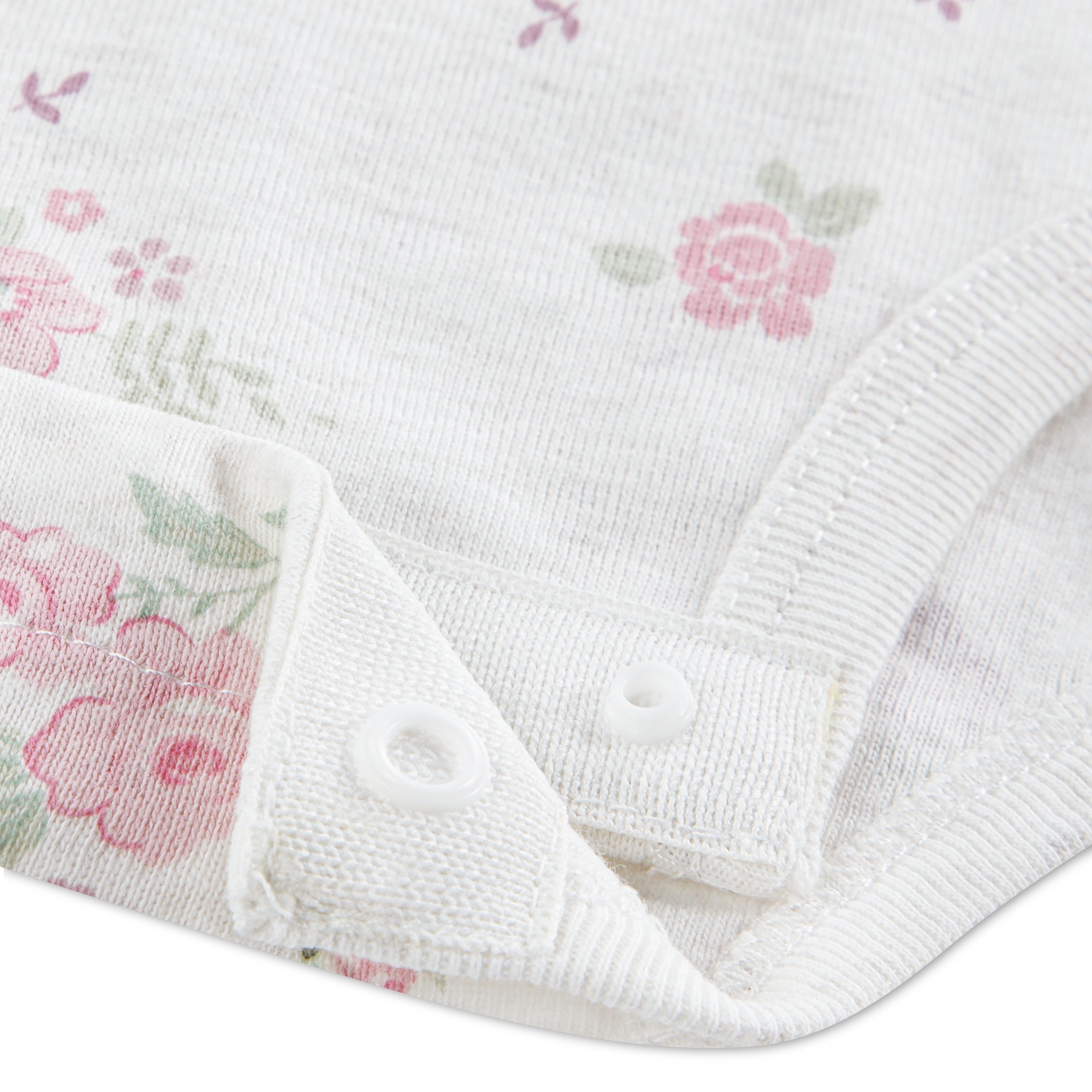 HUGGIES babywear Body & Hose HUGG PANT SET + ATTACHMENT (Set, 3-tlg) mit passendem Haarband, floraler Alloverprint - for Girls