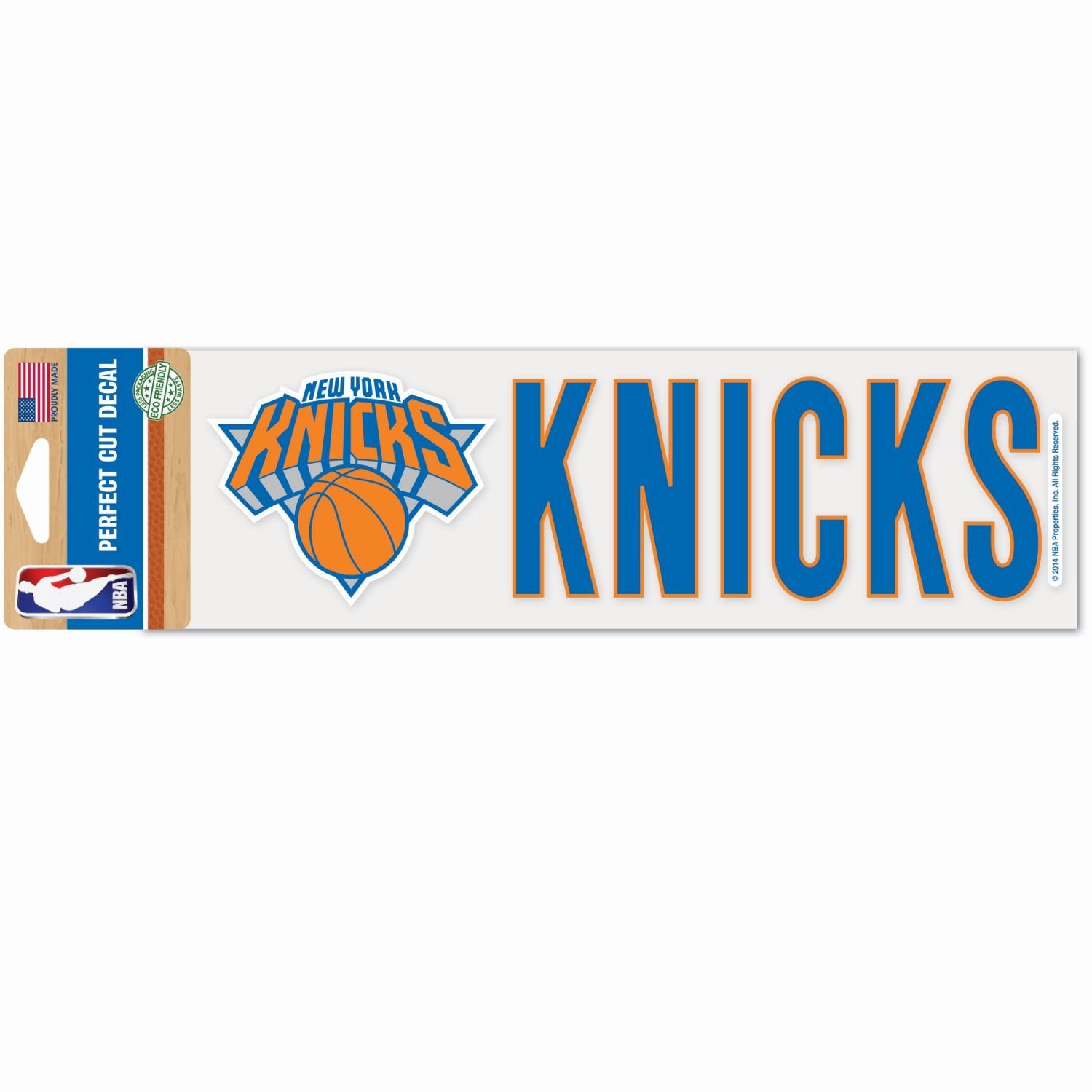 Wanddekoobjekt York Aufkleber Knicks Perfect 8x25cm NBA WinCraft New Cut