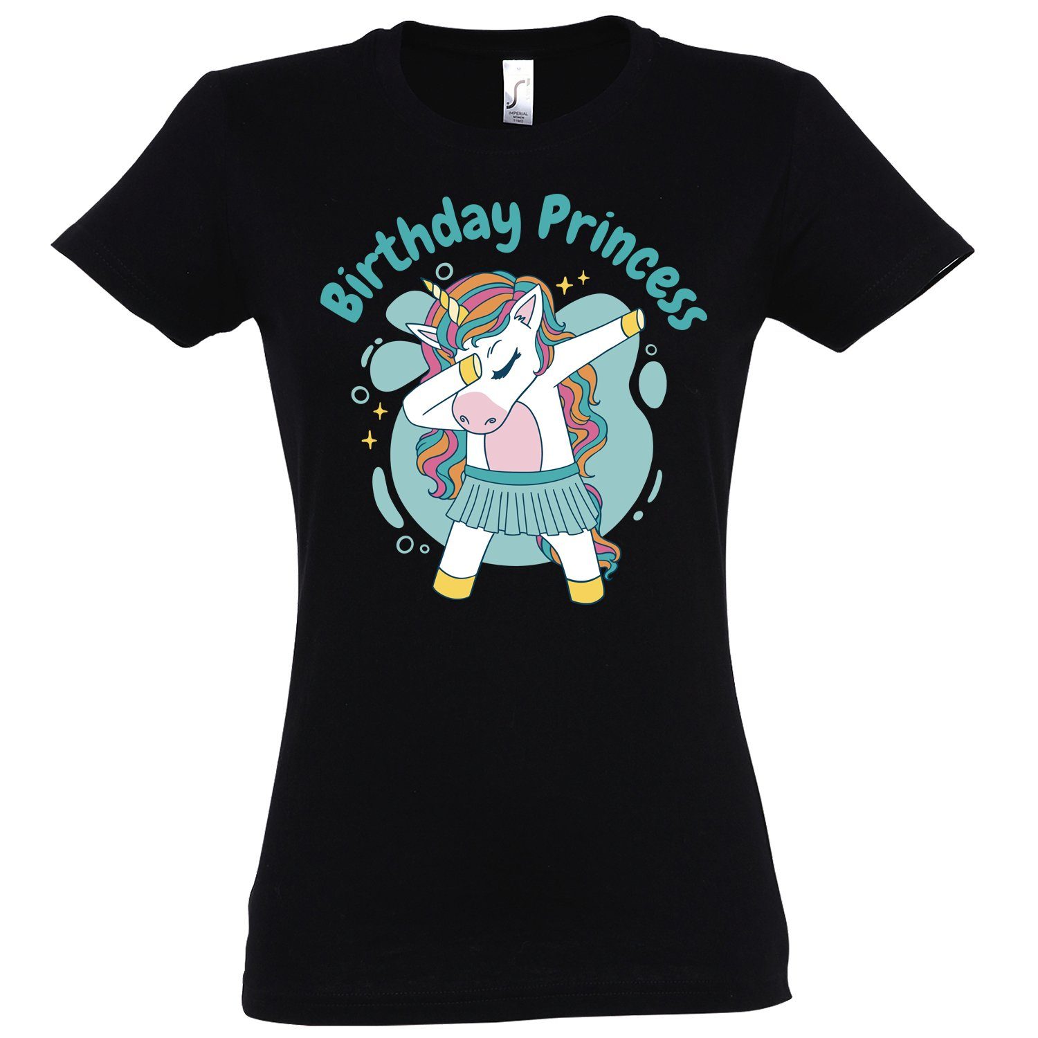 Youth Designz T-Shirt "Birthday Princess" Damen Shirt mit süßem Frontprint