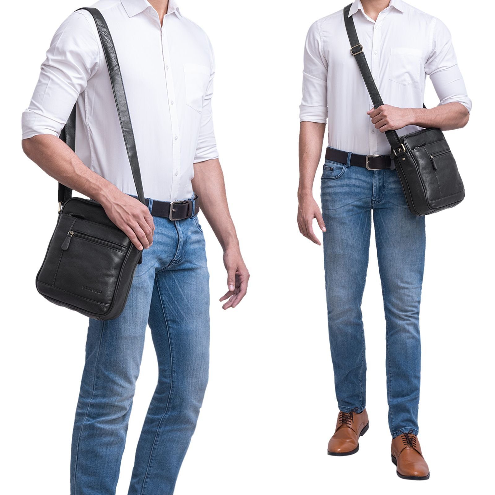 STILORD Schultertasche "Diego" Vintage Herrentasche Leder günstig online kaufen