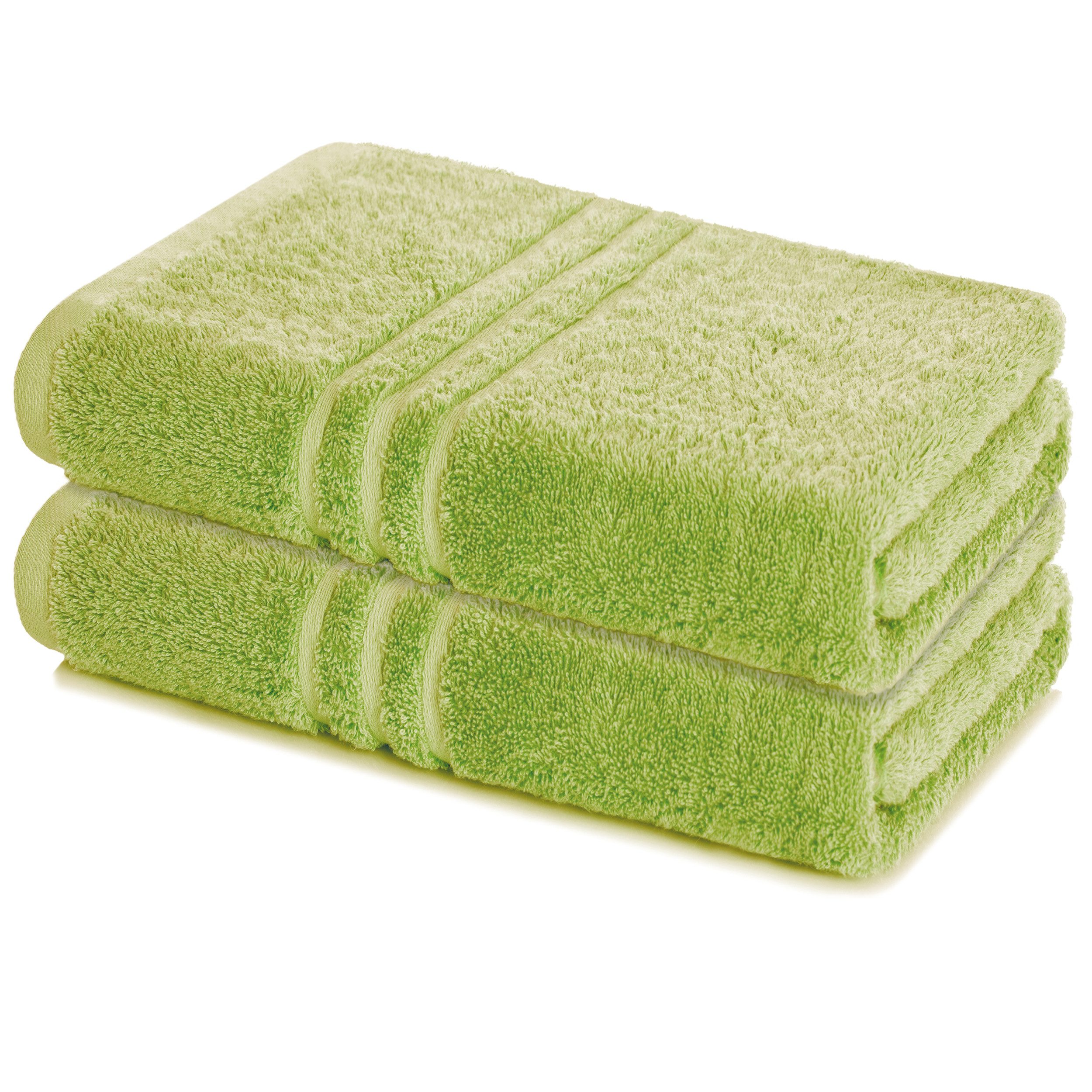 Lavea Badetuch Elena 2er Set Badetücher 100x150 cm, Duschtuch, 500 g/m² Frottier, weich & saugstark, pflegeleicht
