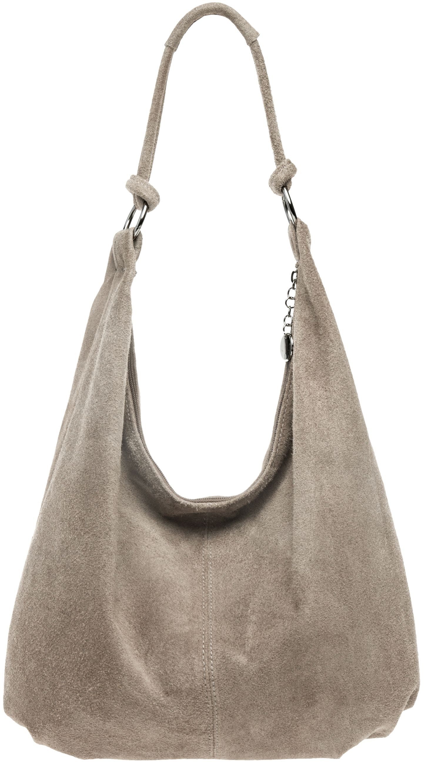 Caspar Schultertasche Damen Vintage Leder Tasche Hobo Bag - CLASSIC LINE - günstig online kaufen