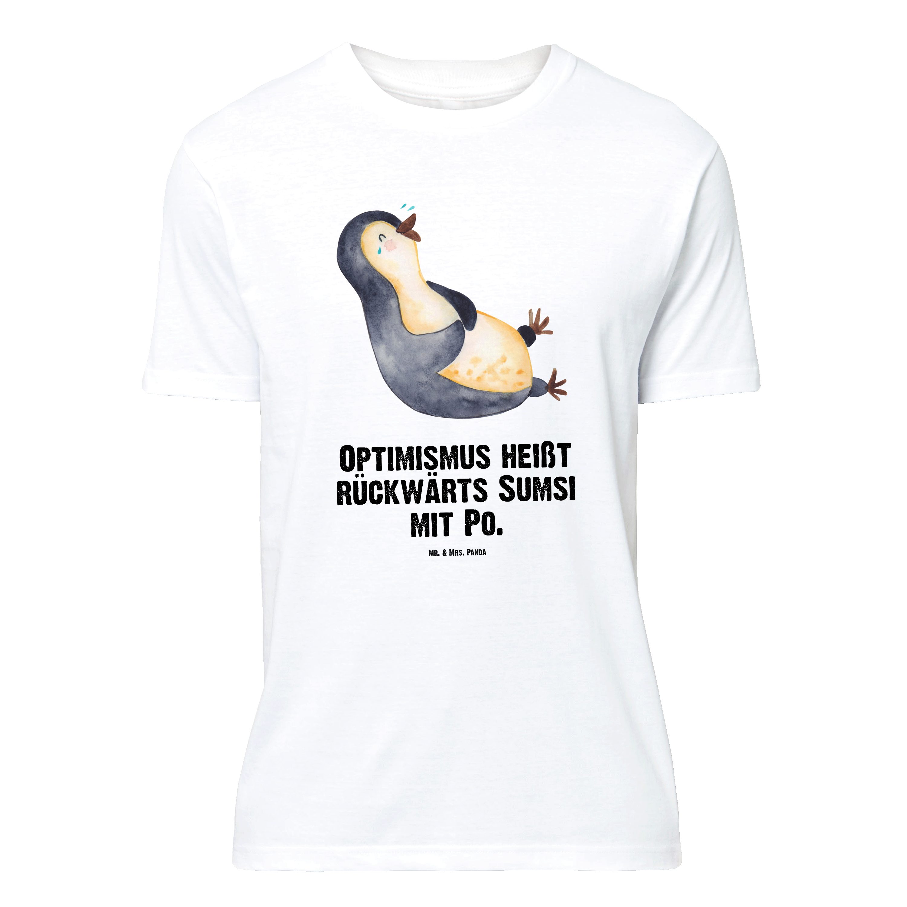 Mr. & Mrs. Panda T-Shirt Pinguin Lachen, Größe XL T-Shirt, Weiß, Lol, T-Shirt mit Spruch, Tshi (Packung) Tshirt Pinguin Pinguine
