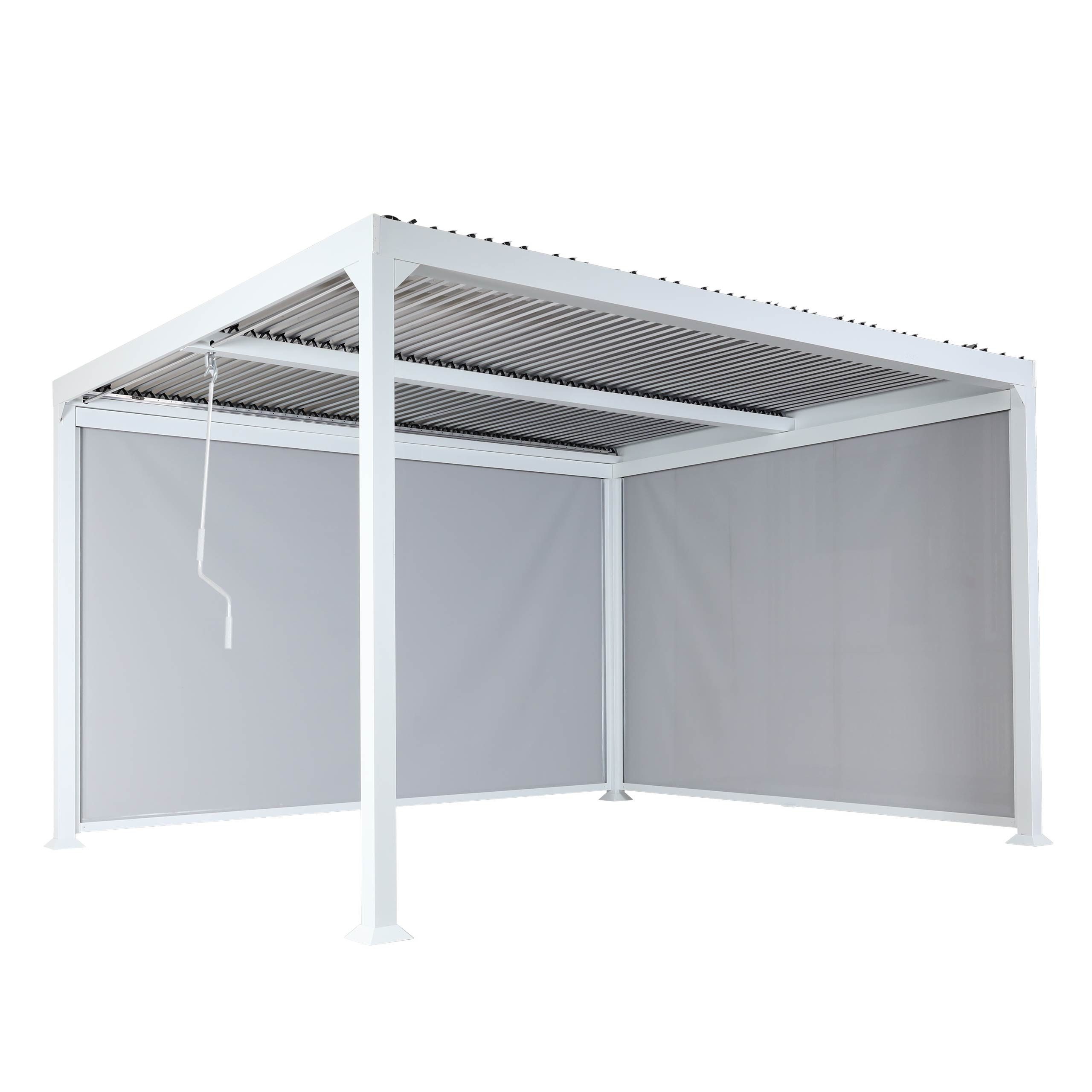 MCW Pergola MCW-L41-S2, BxTxH: 306x368x224 cm, (3-tlg), Inkl. Füße für eine stabile Standfestigkeit, Gestell mit 8x8cm Pfosten