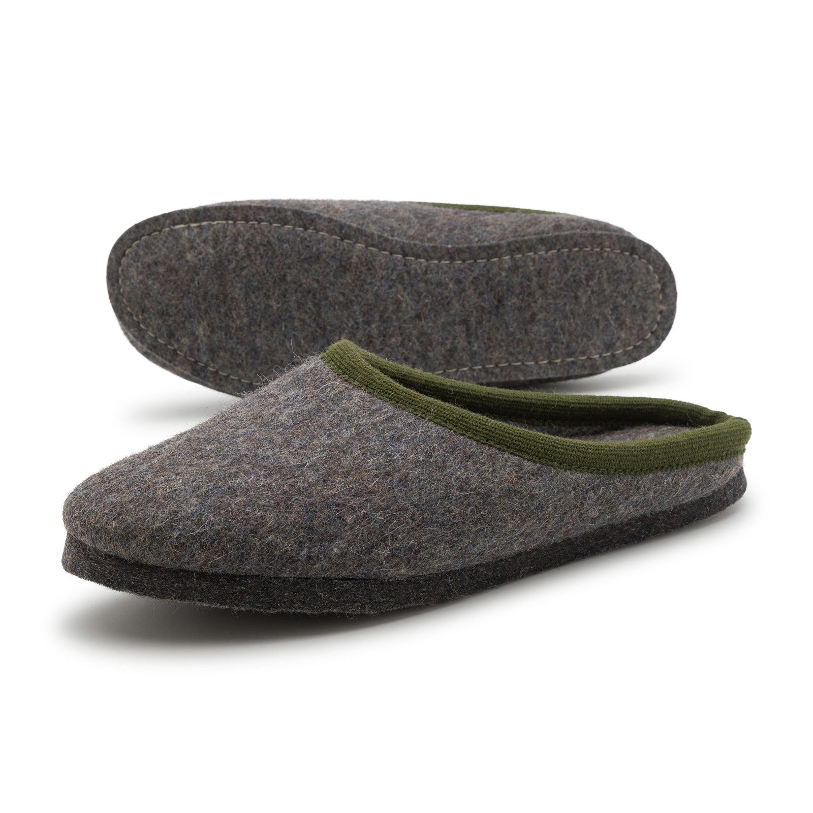 Pantoffelmann Wollfilz Pantoffel warme Filzpantoffeln Herren Damen Winter Hausschuh Pantoffel (1 Paar) Filzpantoffeln, Gästepantoffel besonders leicht