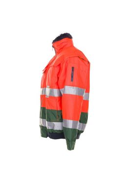 Planam Arbeitshose Comfortjacke Warnschutz orange/grün Größe L (1-tlg)