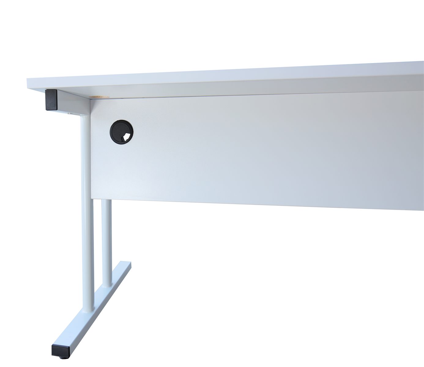 Steelboxx Schreibtisch Schreibtisch ECO, T-Fuß, 730 x 1600 x 800 mm, lichtgrau (Komplett-Set, 1-St), - Langlebiges, verschweißtes T-Fuß-Gestell