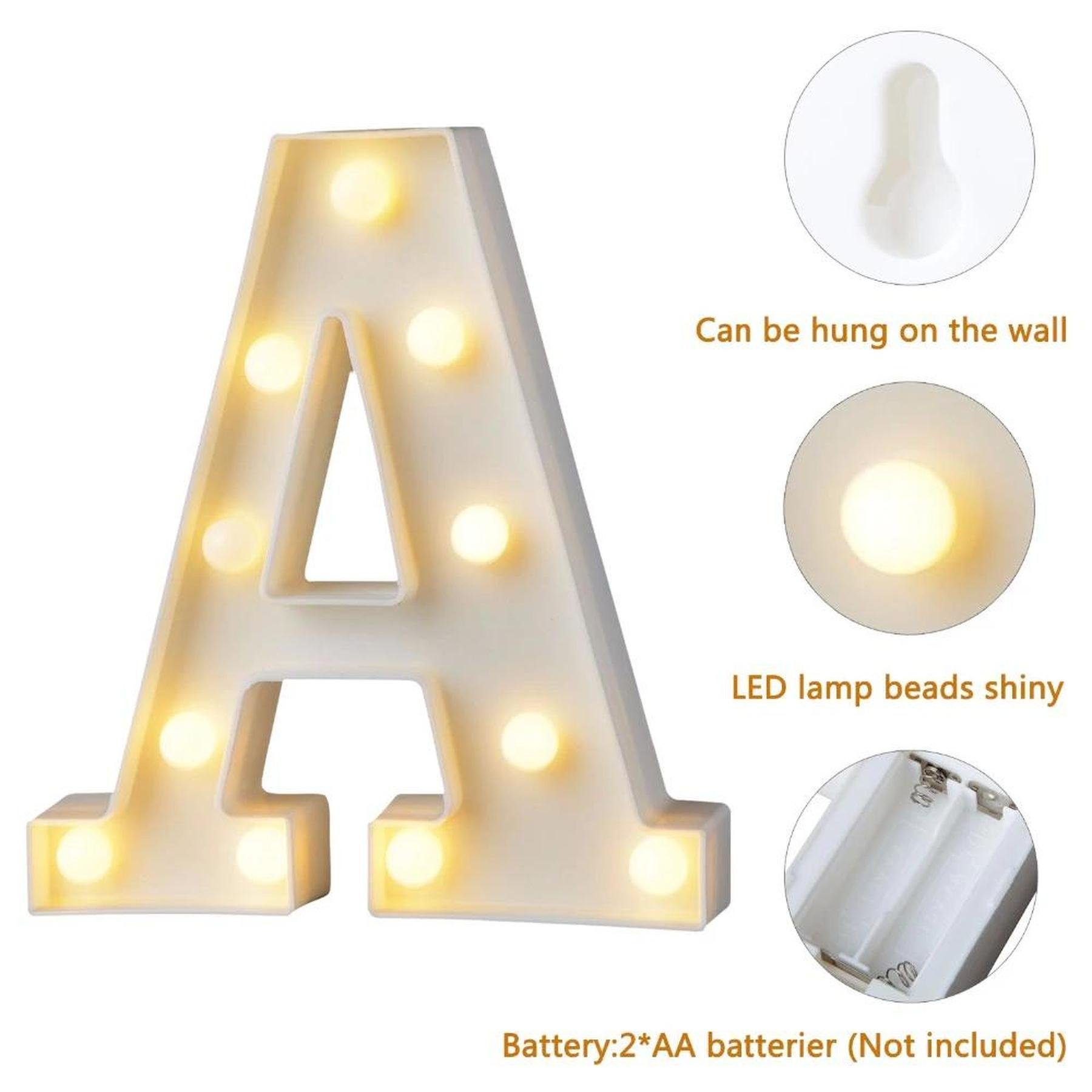 Kopper-24 LED Dekofigur LED Leuchtbuchstabe 3D, 22 cm Buchstabe C, LED – Bild 5 von 5