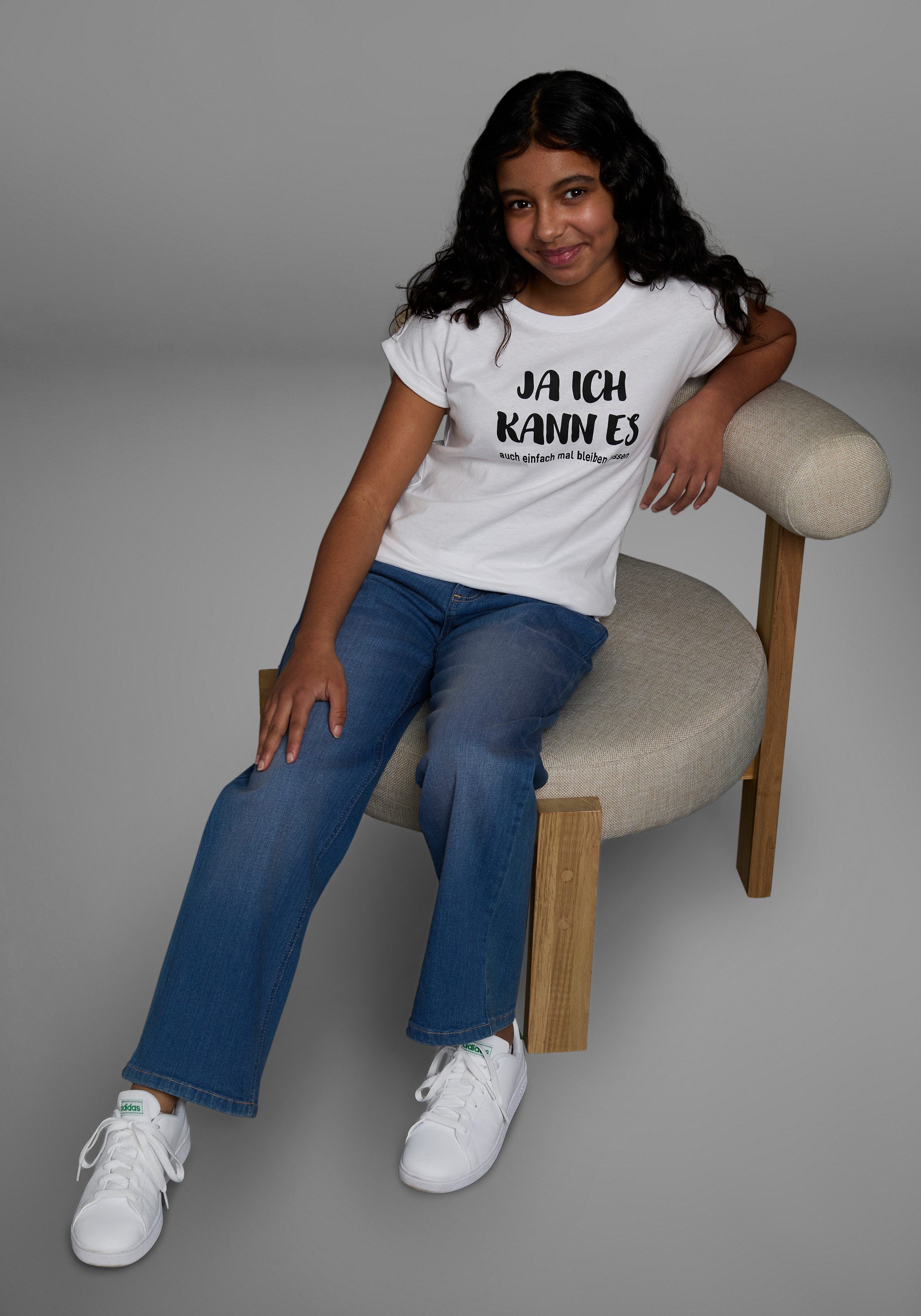 KIDSWORLD T-Shirt Ja ich kann es ... Kurzarm, bequeme Passform, mit coolen Statements – Bild 4 von 5