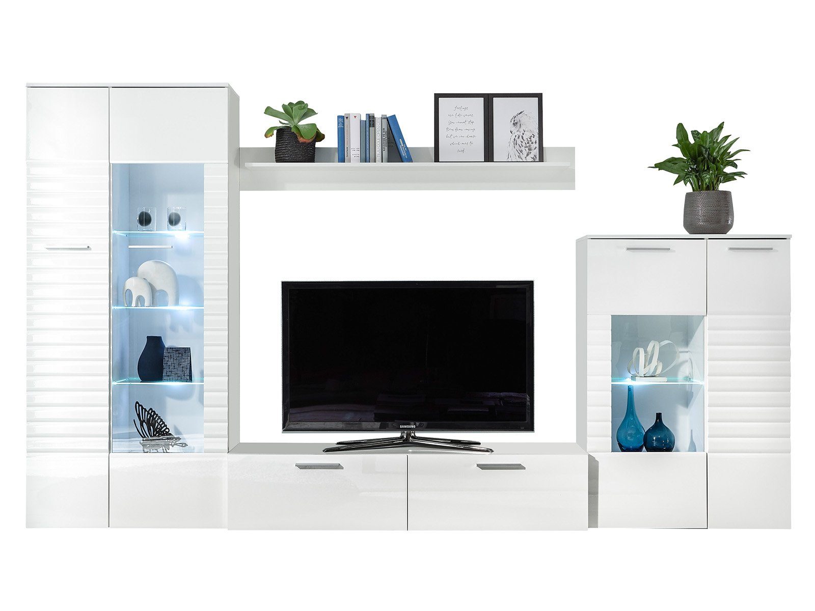 PREISBRECHER Wohnwand New Jersey, (4-St), 320 x 194 x 39,6 cm (B/H/T) günstig online kaufen