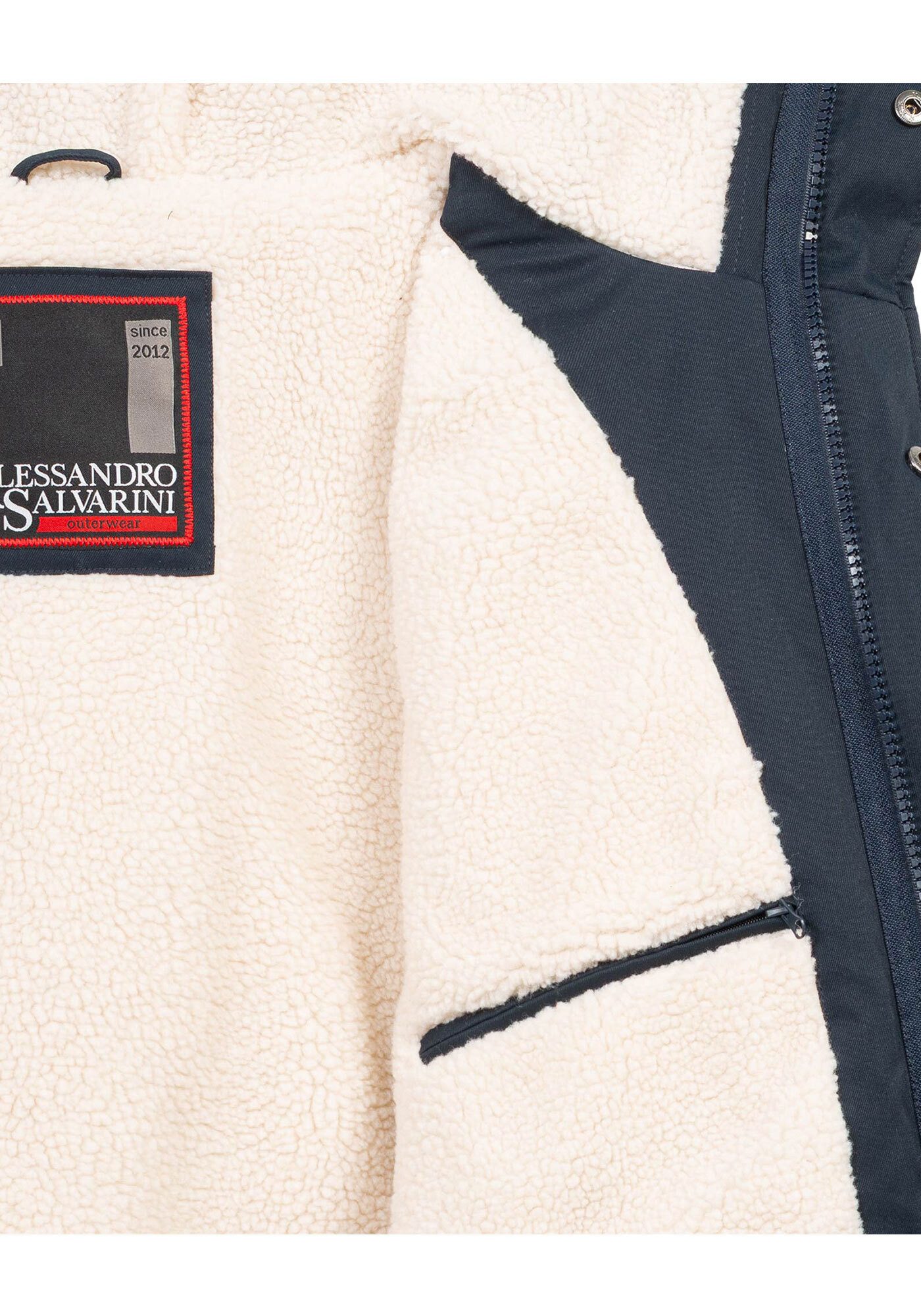 Alessandro Salvarini Winterjacke ASMauro mit warmem Teddyfell
