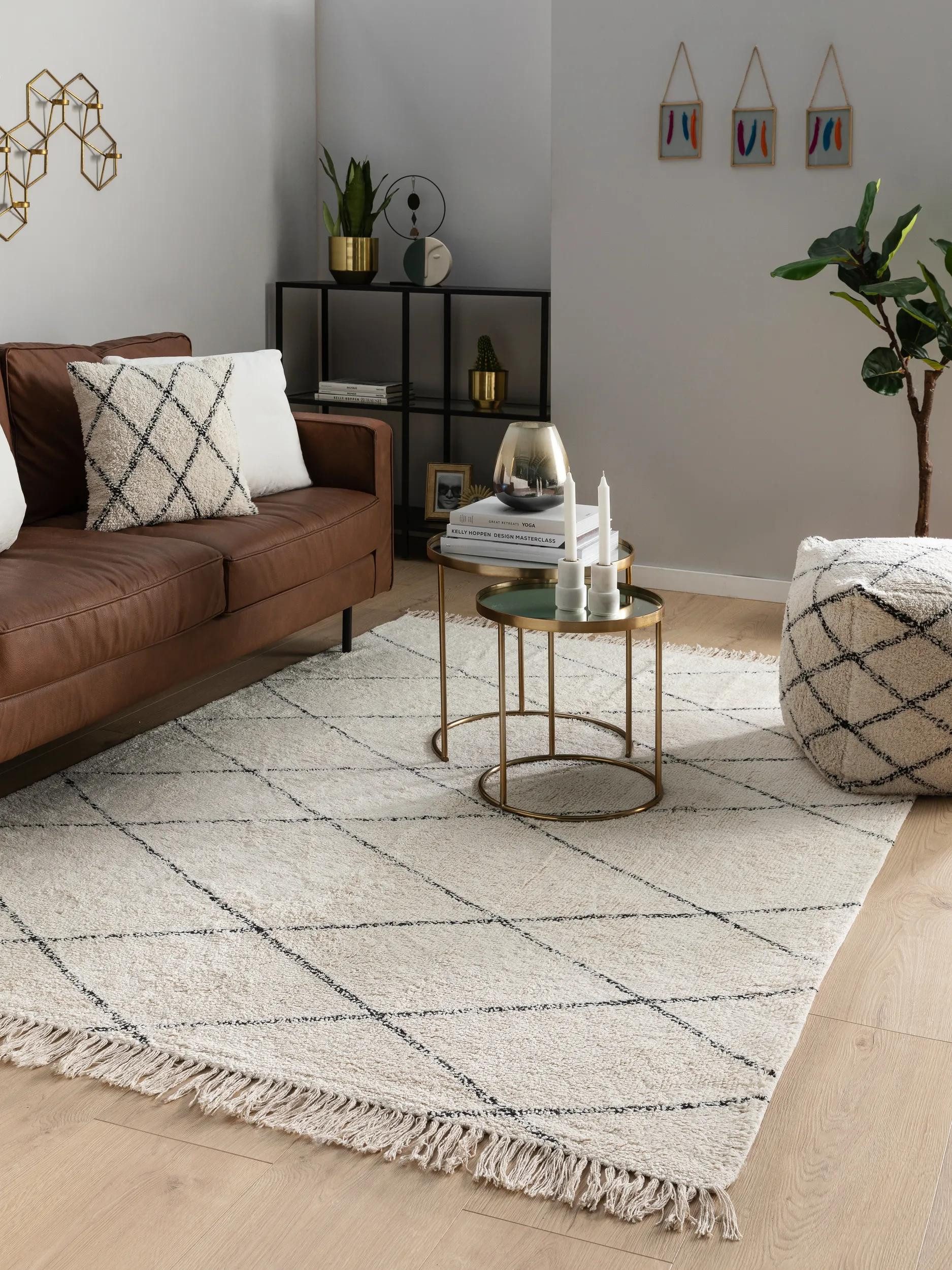 benuta Teppich Naomi, rechteckig, Höhe: 6 mm, Teppich Wohnzimmer, Schlafzimmer, Esszimmer, Flur, Kunstfaser, Cozy