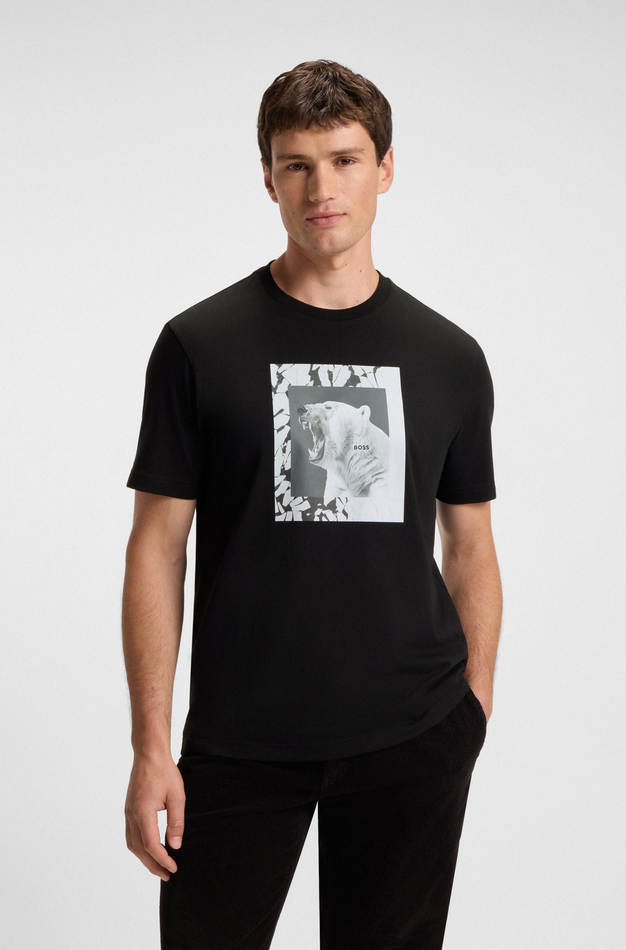 BOSS ORANGE T-Shirt Te lupo runder günstig online kaufen