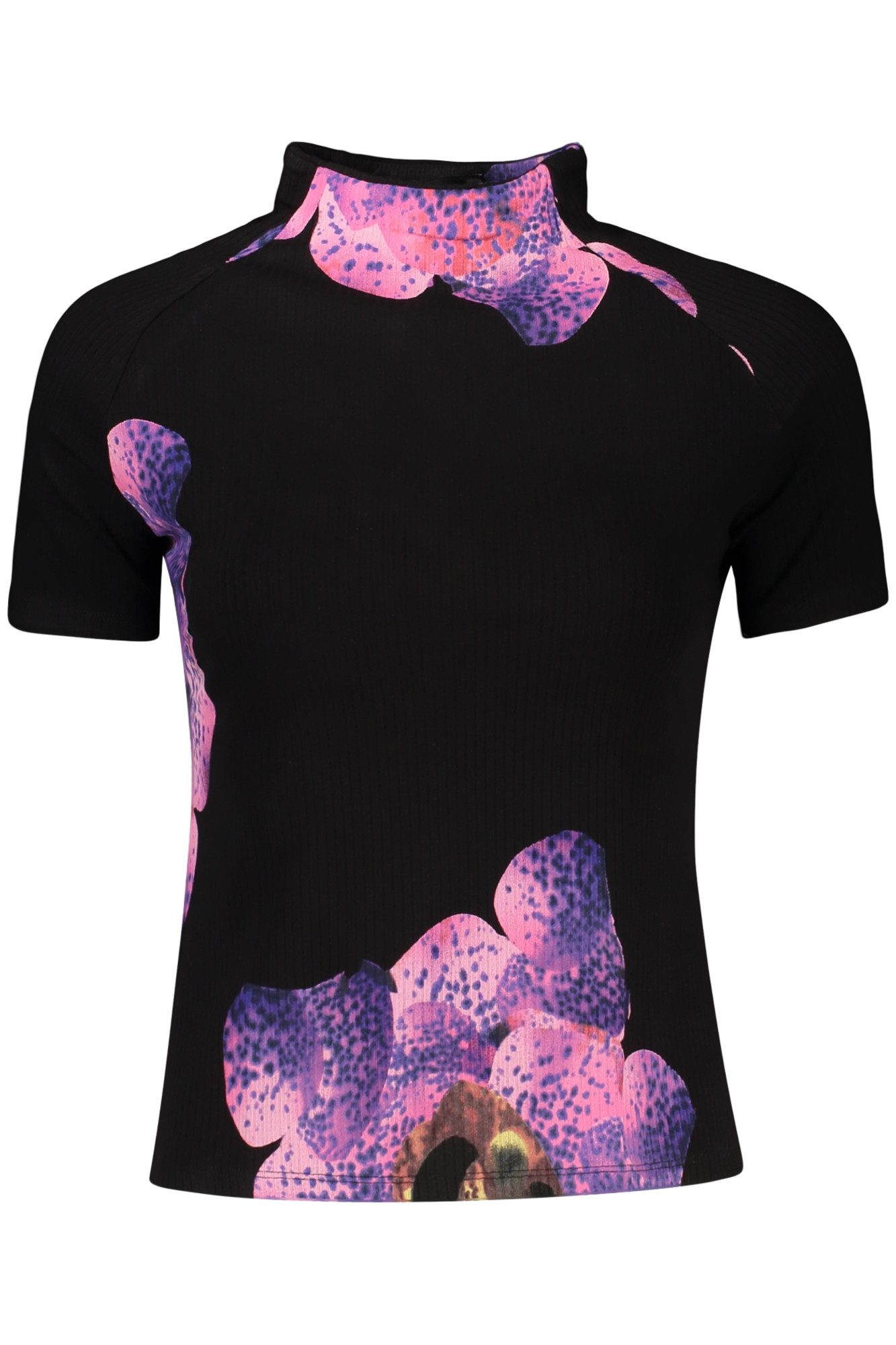 Desigual T-Shirt Orchideenlila Damen T-Shirt mit Druck und
