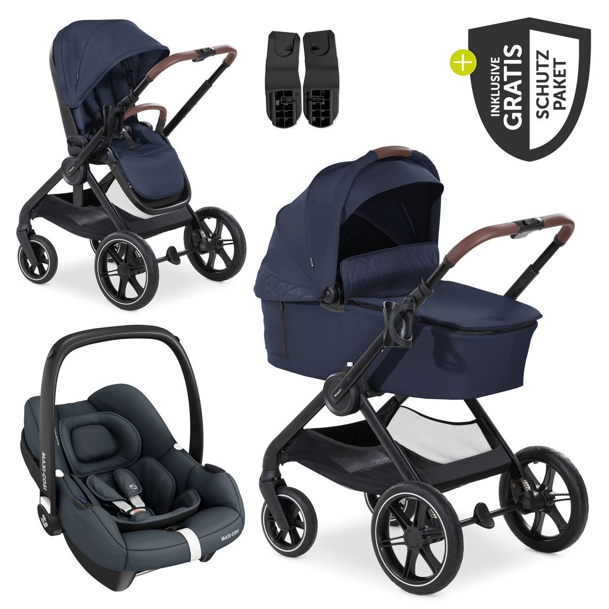 Kombi-Kinderwagen Walk N Care Trio Set - Dark Navy Blue