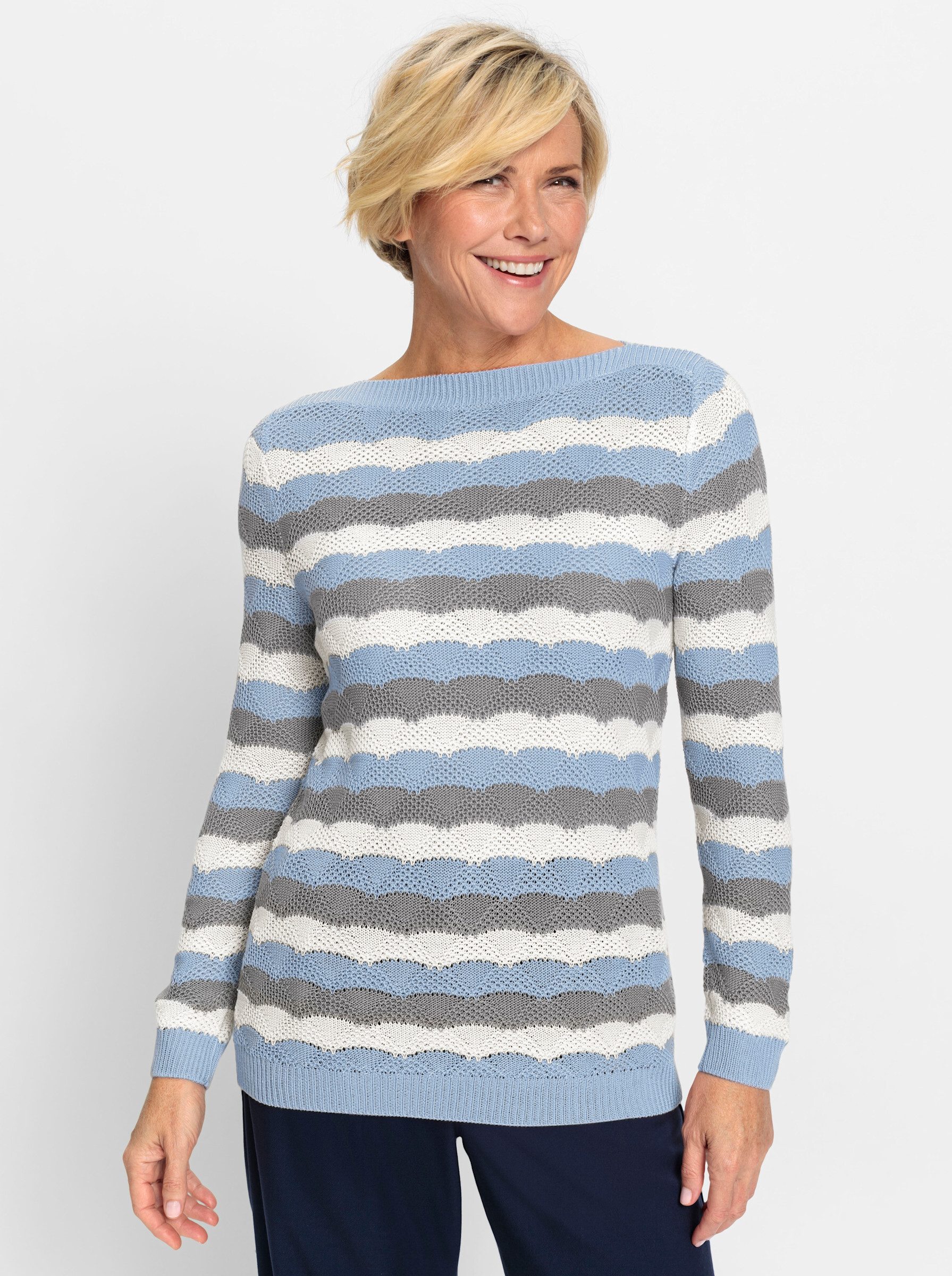 Strickpullover Pullover Langarm Struktur