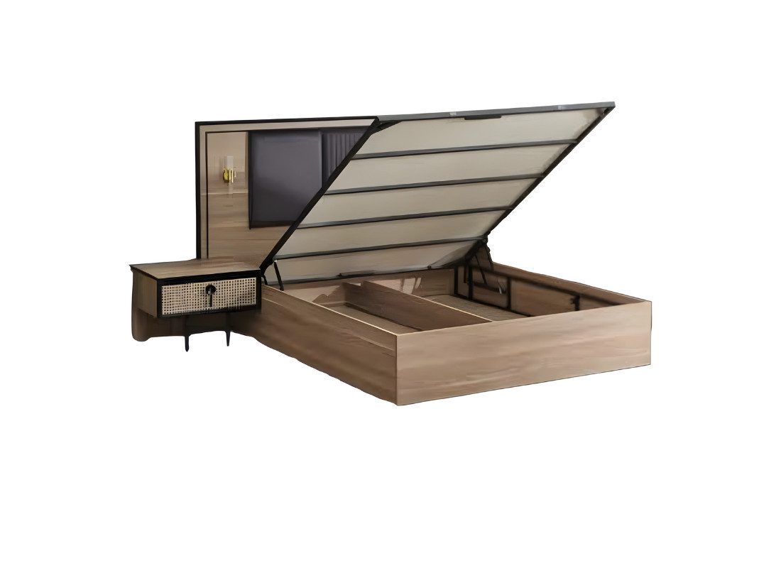 JVmoebel Bett Luxus Doppelbett aus edlem Holz in modernem Design (Bett), Made in Europa
