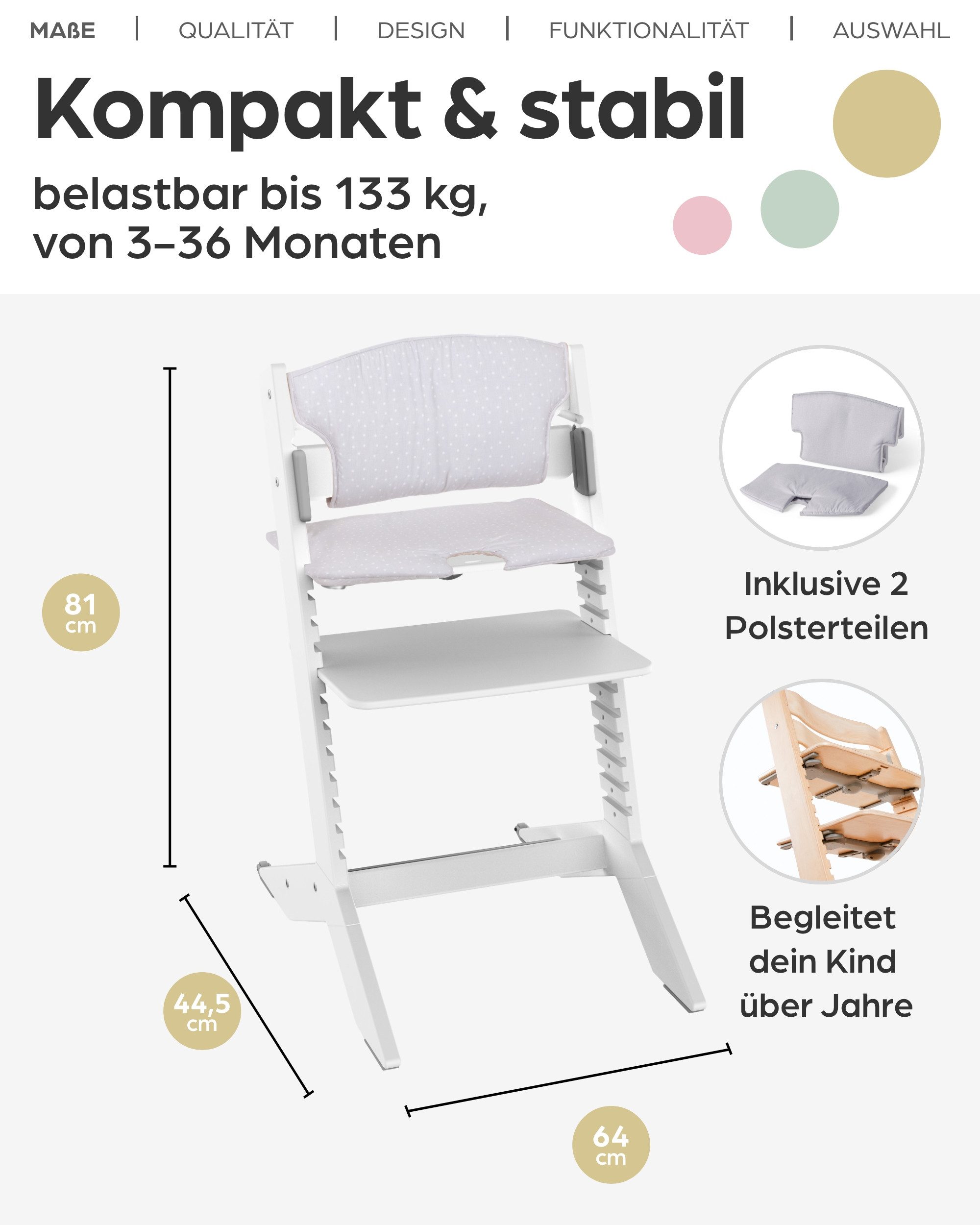 Geuther Kinderstuhl Kinderhochstuhl NALA mit Sitzkissen günstig online kaufen
