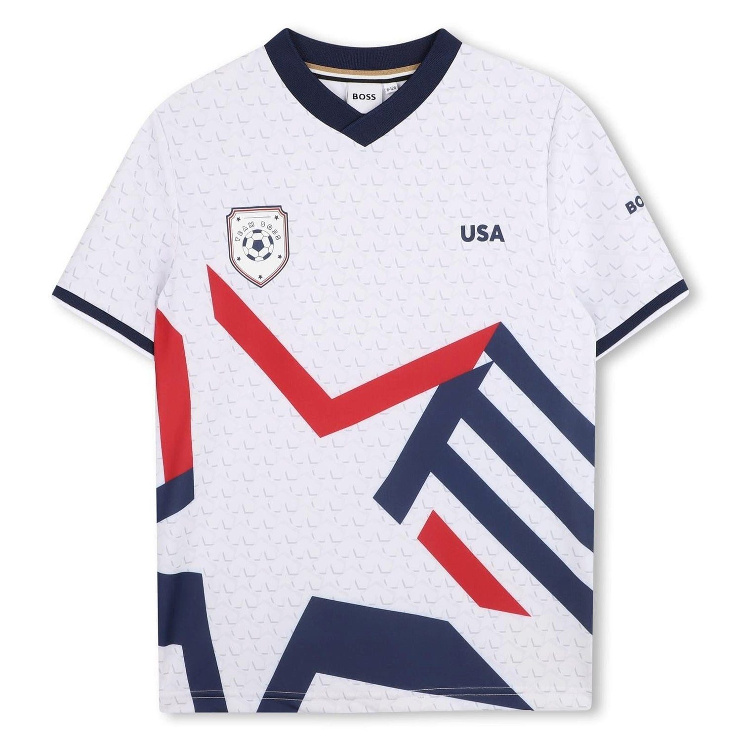 Boss Kidswear Fußballtrikot BOSS USA Trikot T-Shirt Weiß Kids und Teenager