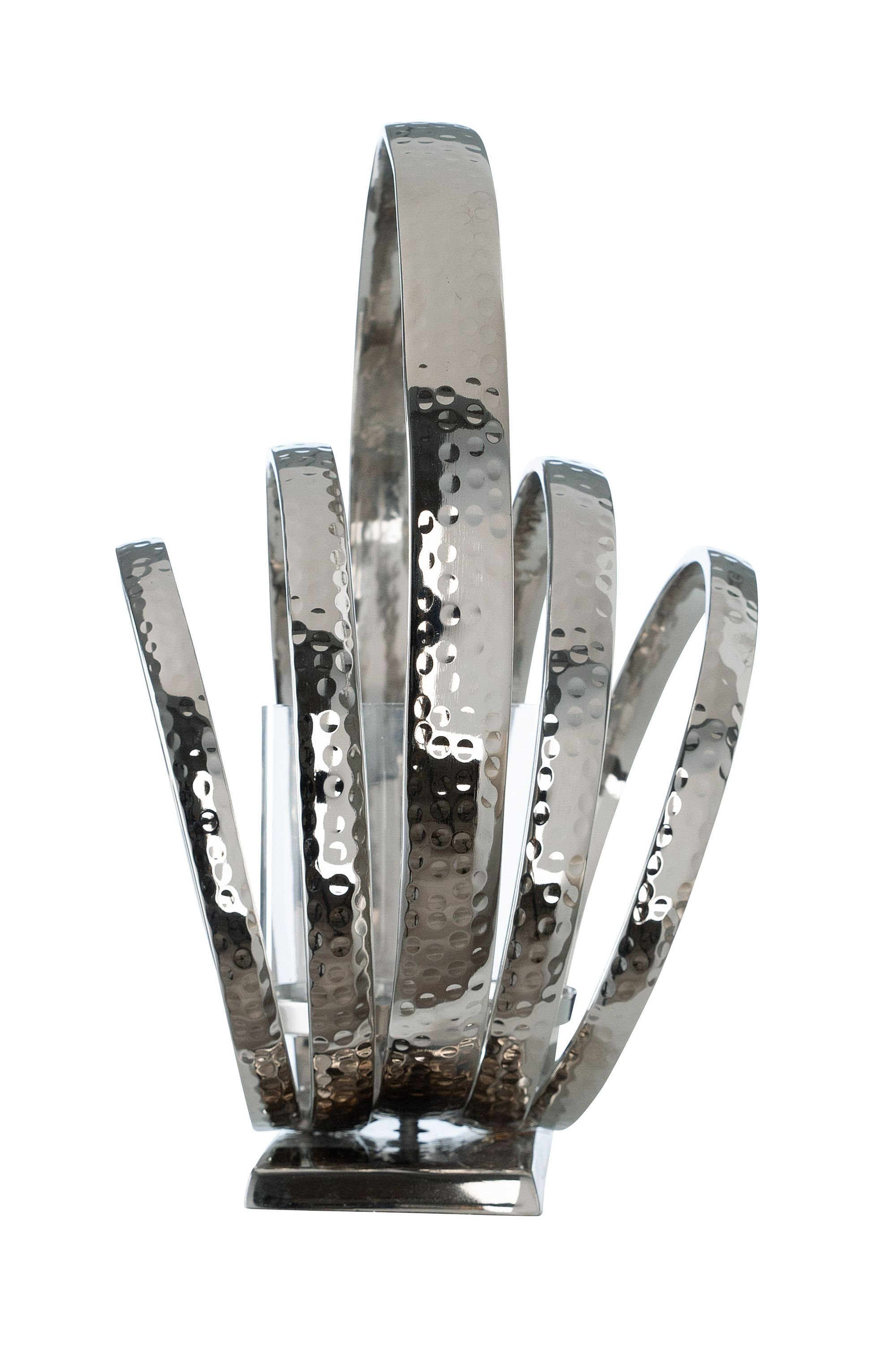 GILDE Kerzenhalter Ringe (1 St), Kerzenleuchter aus Aluminium, Höhe ca. 46  cm, Maße: H.46cm x B.44cm x